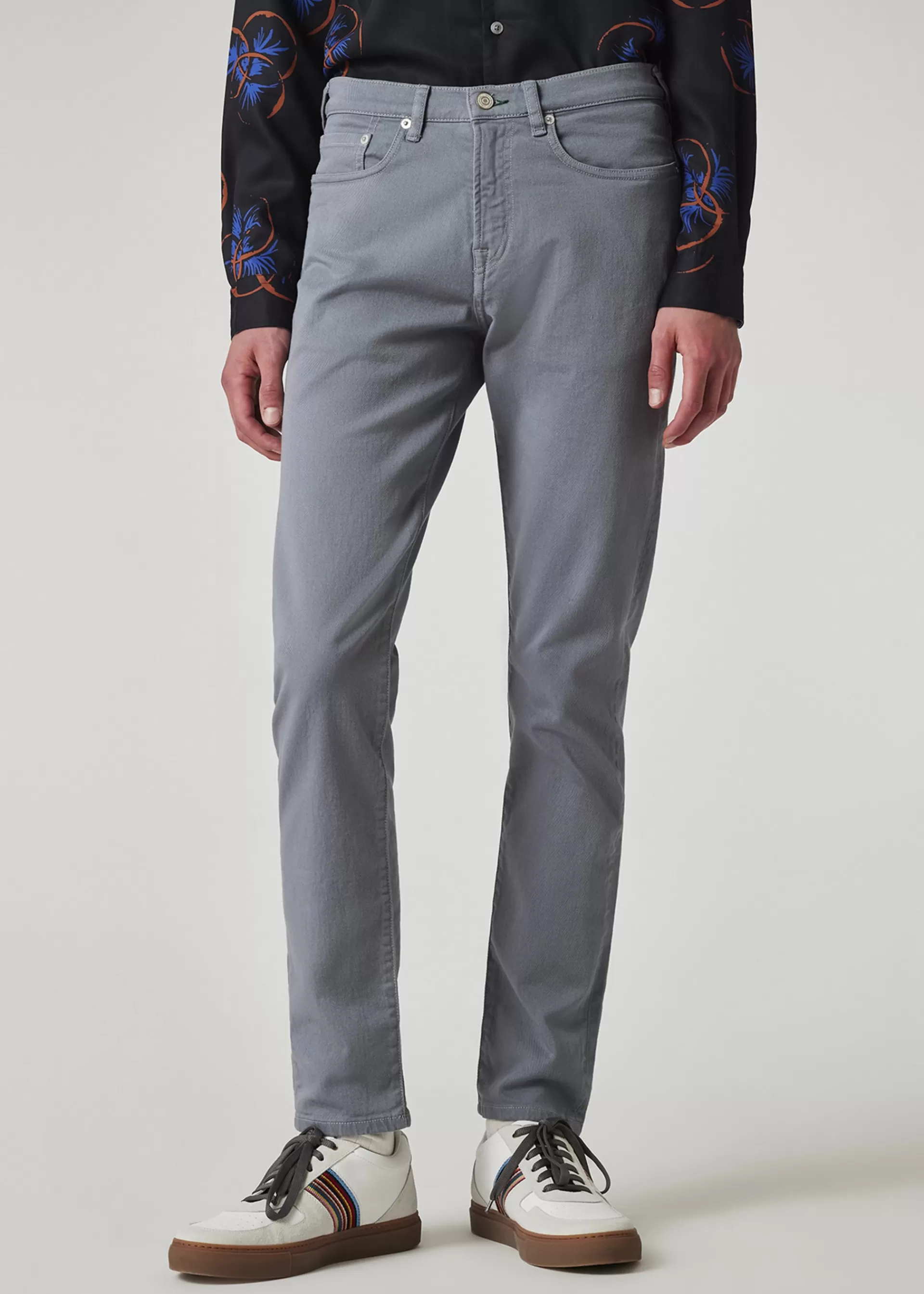 Tapered-Fit Mid Grey Garment-Dyed Organic Cotton-Stretch Jeans>Paul Smith Best