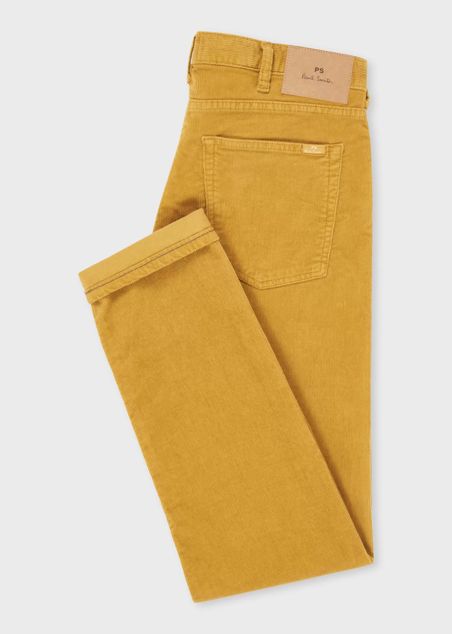 Tapered-Fit Mustard Yellow Corduroy Trousers>Paul Smith Flash Sale