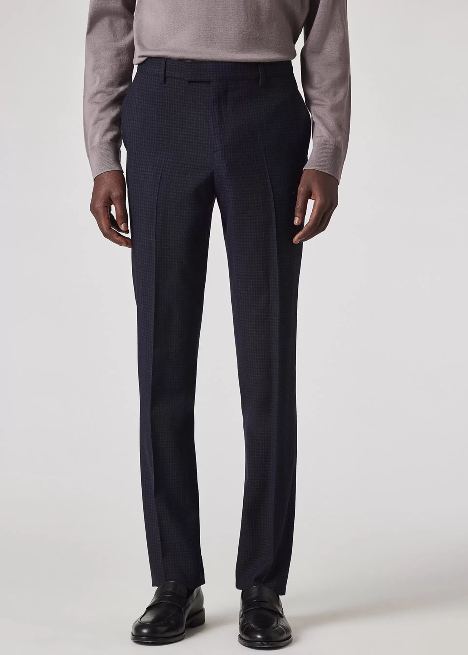 Tapered-Fit Gingham Check Stretch-Wool Trousers>Paul Smith Sale