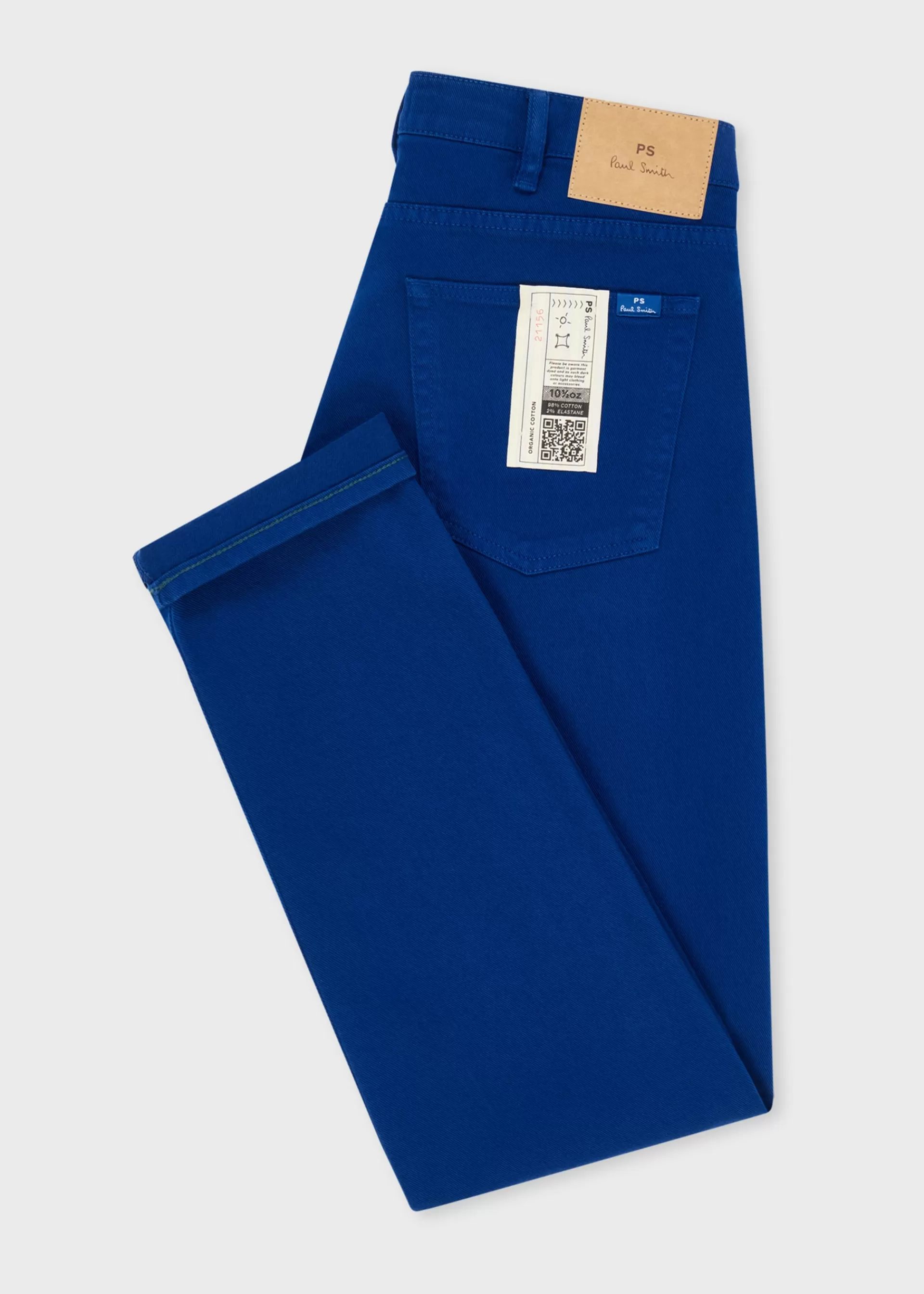 Tapered-Fit Royal Blue Garment-Dyed Organic Cotton-Stretch Jeans>Paul Smith Sale