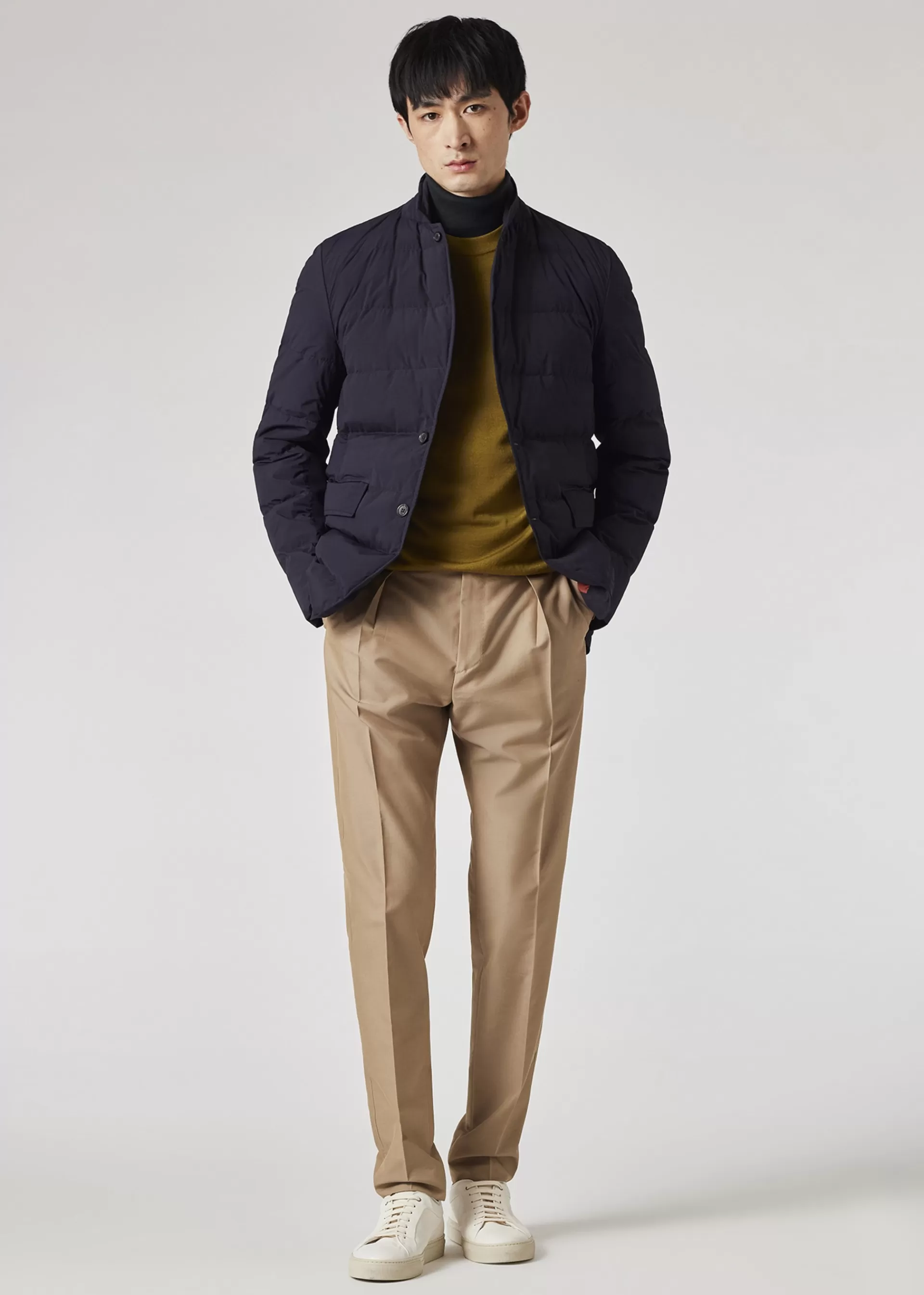 Tapered-Fit Wool-Cotton Pleated Trousers>Paul Smith Hot