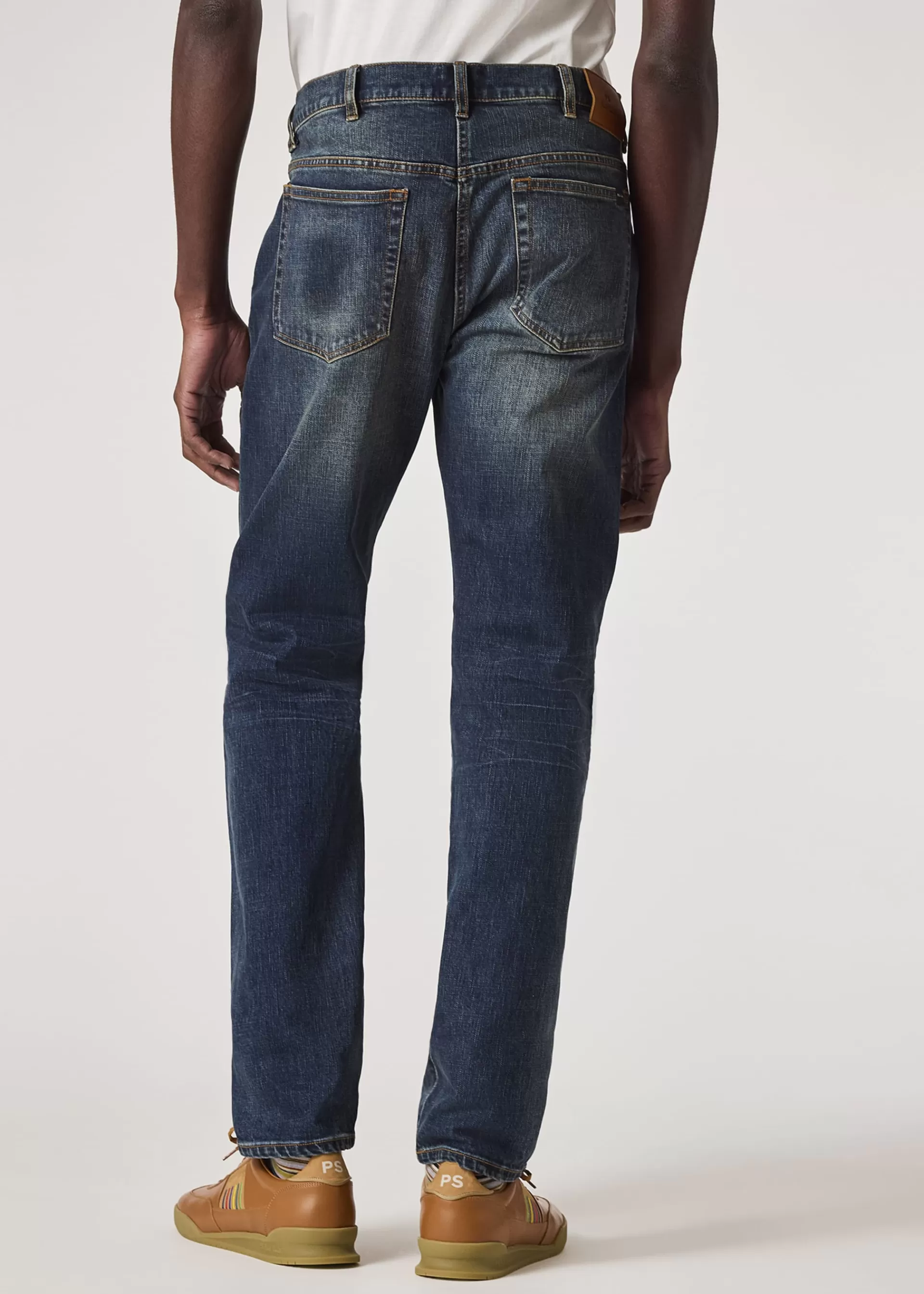 Tapered-Fit 'Crosshatch Stretch' Jeans>Paul Smith Clearance