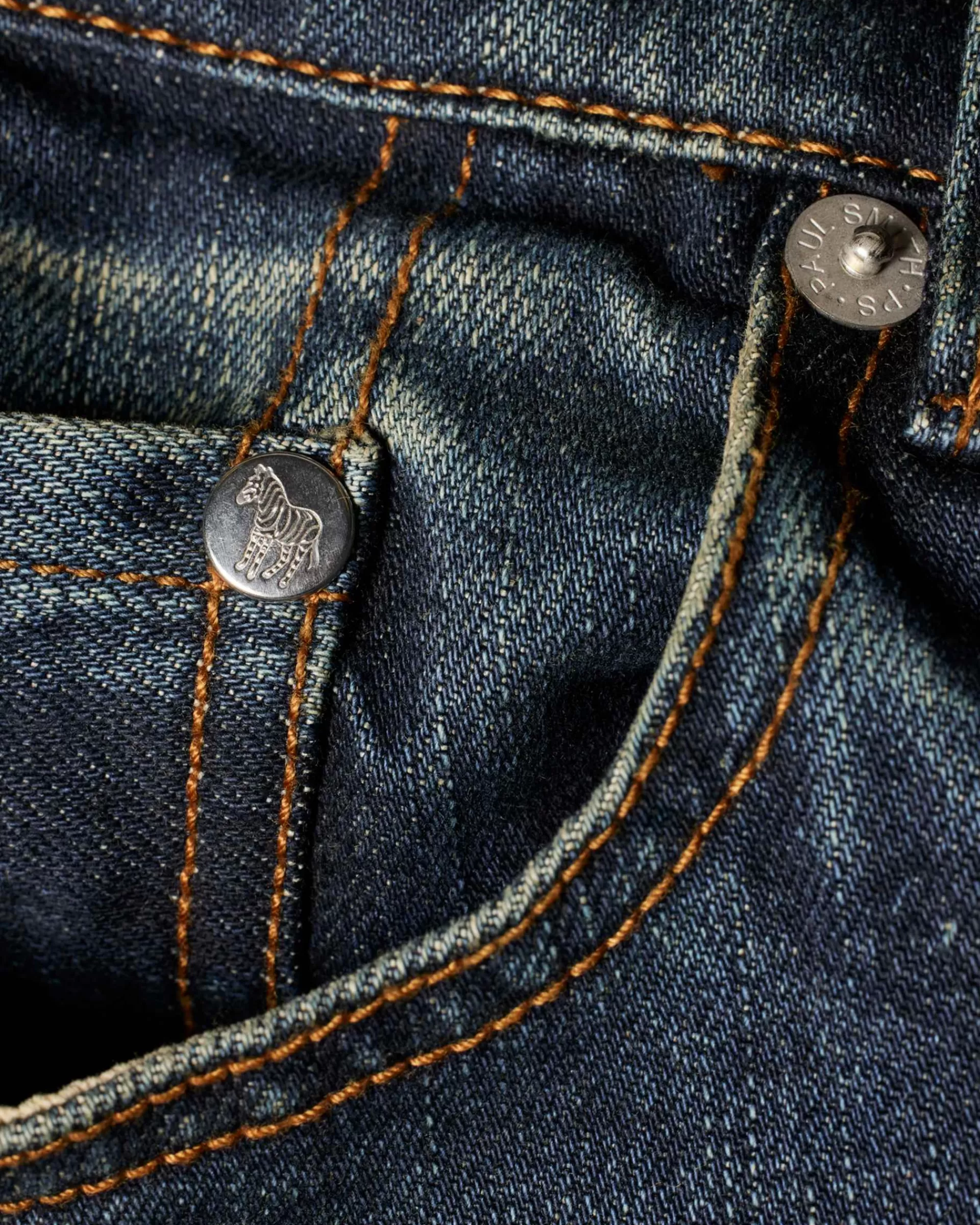 Tapered-Fit 'Crosshatch Stretch' Jeans>Paul Smith Clearance