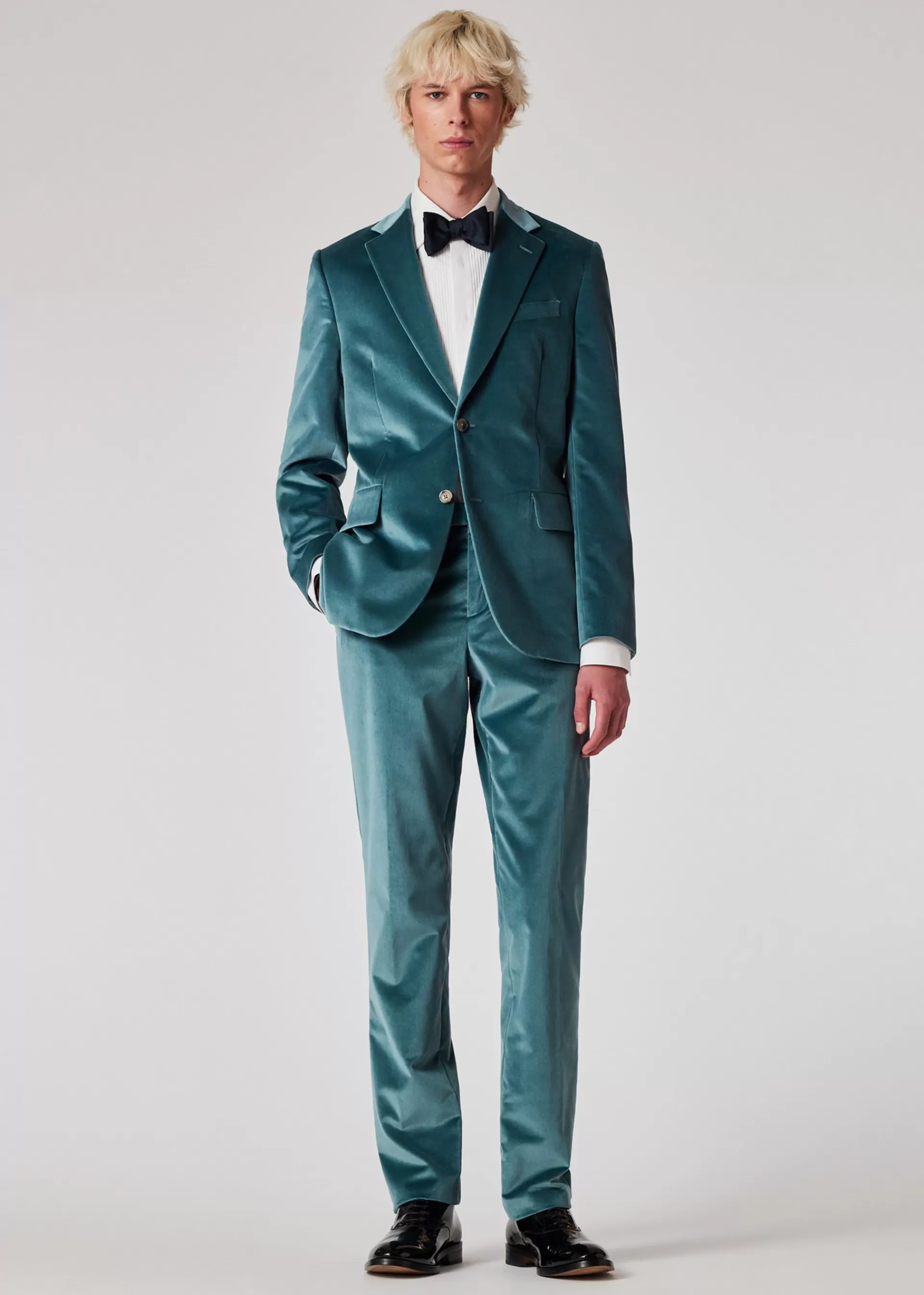 Teal Blue Velvet Suit>Paul Smith Cheap