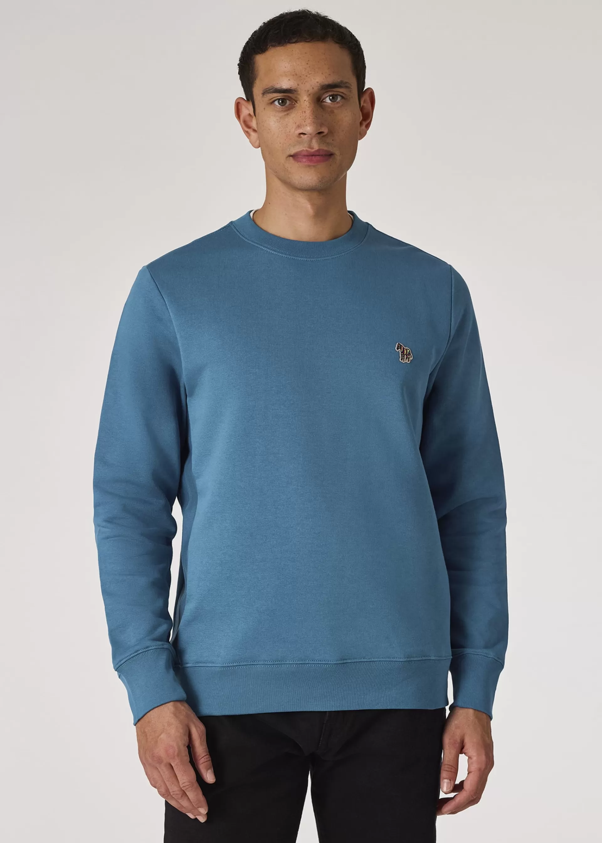 Teal Blue Zebra Logo Organic Cotton Sweatshirt>Paul Smith Hot