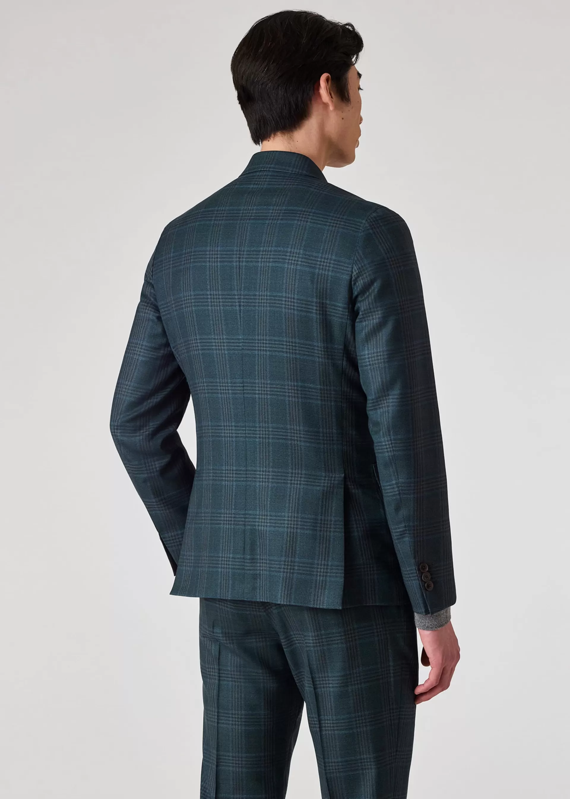 Teal Green Check Wool Suit>Paul Smith Sale