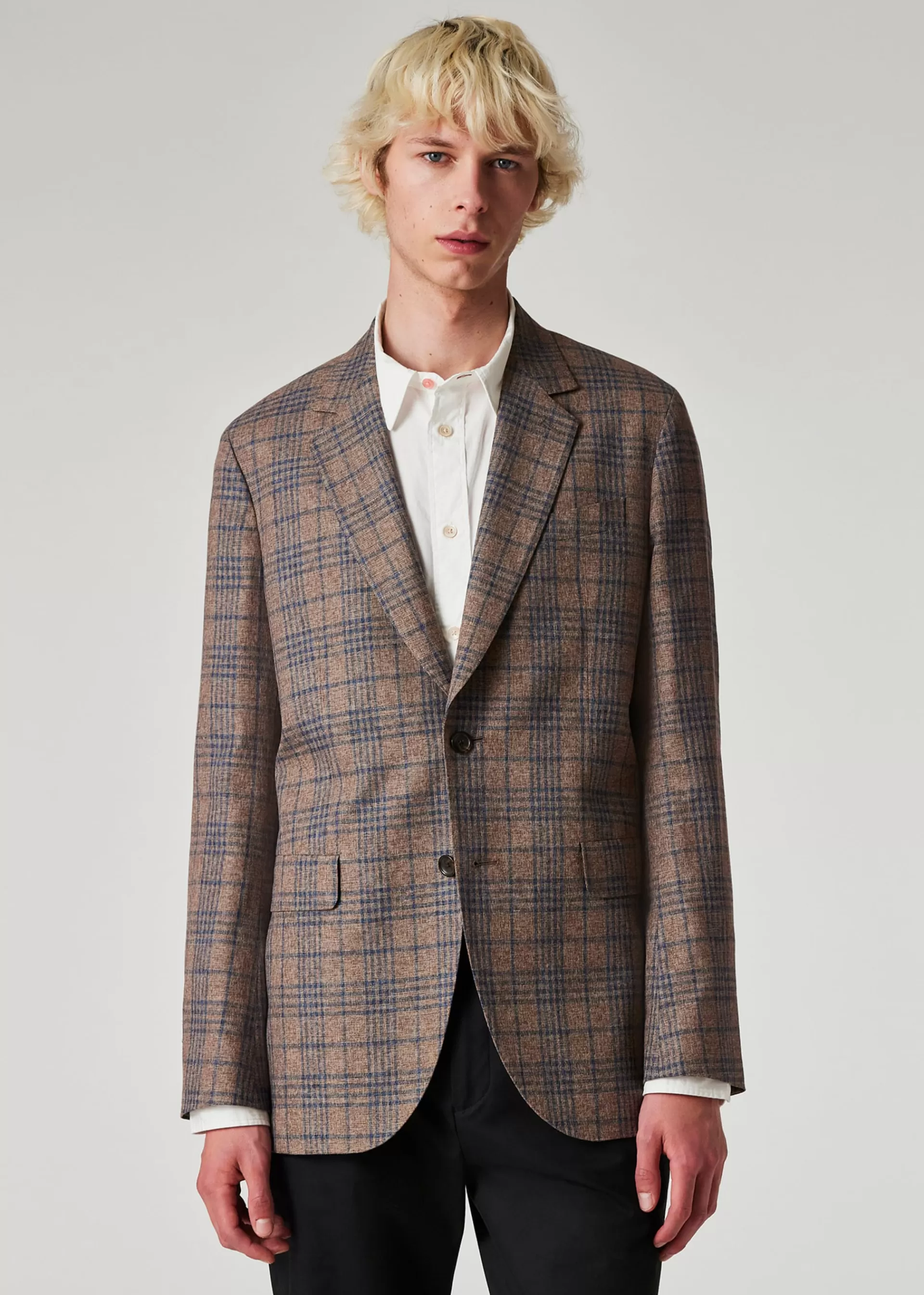 The Bloomsbury - Easy-Fit Cotton-Linen Check Blazer>Paul Smith Best