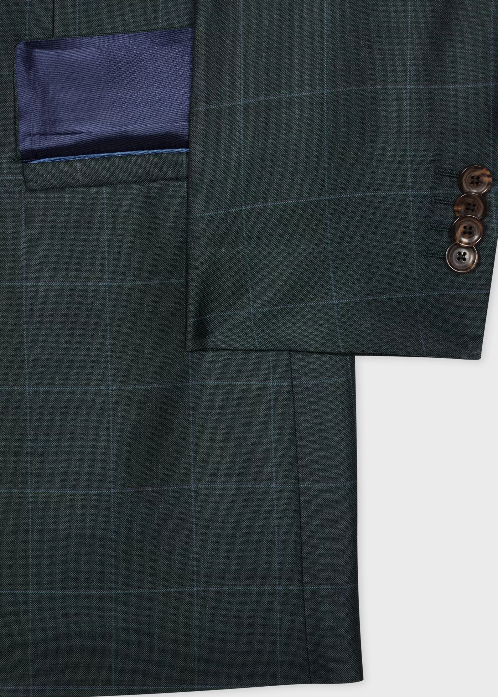 The Brierley - Dark Green Check Wool Blazer>Paul Smith Cheap