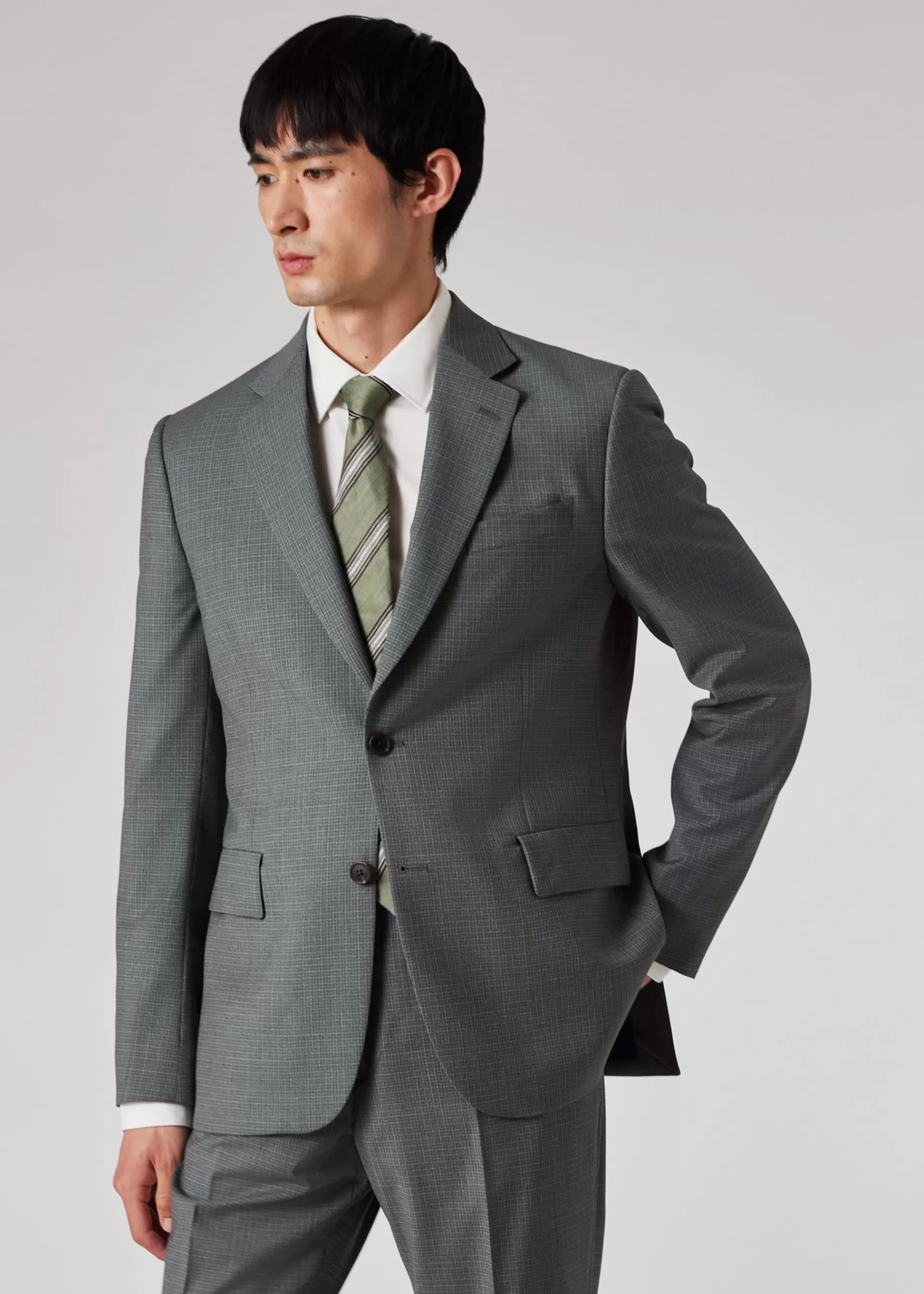 The Brierley - Green Grey Check Wool Suit>Paul Smith Sale