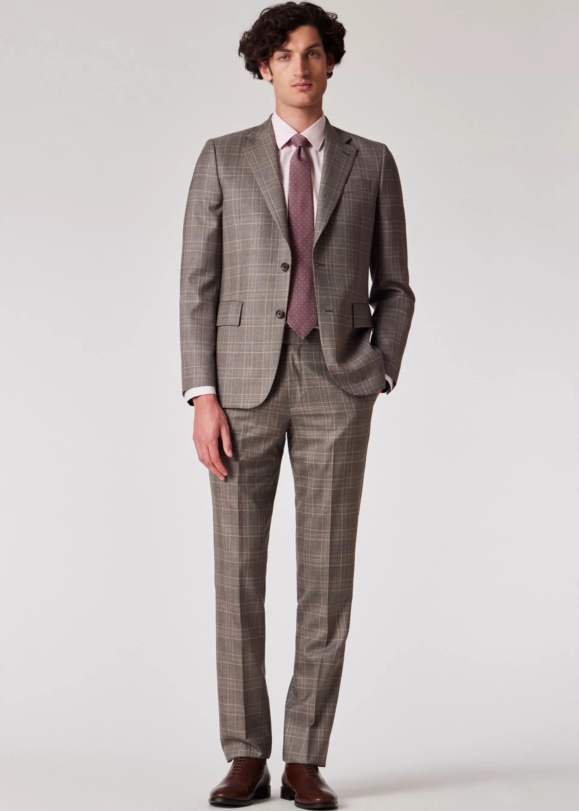 The Brierley - Light Brown Check Wool Suit>Paul Smith Best Sale