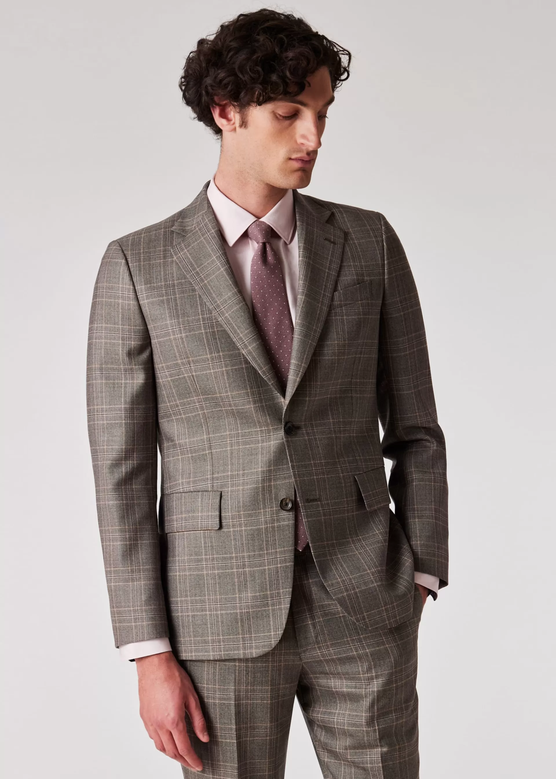 The Brierley - Light Brown Check Wool Suit>Paul Smith Best Sale