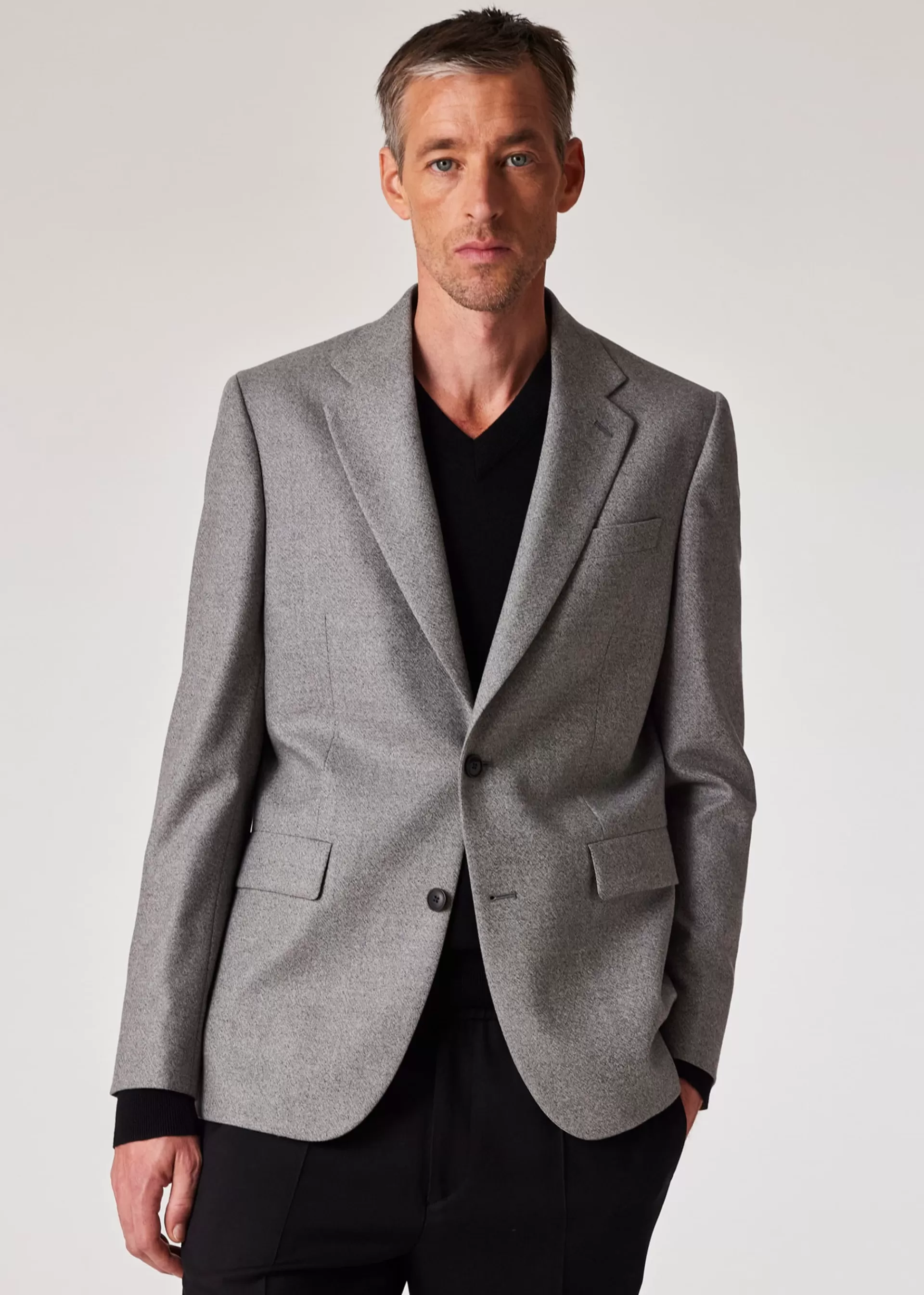 The Brierley - Light Grey Capolavoro Tweed Blazer>Paul Smith Clearance