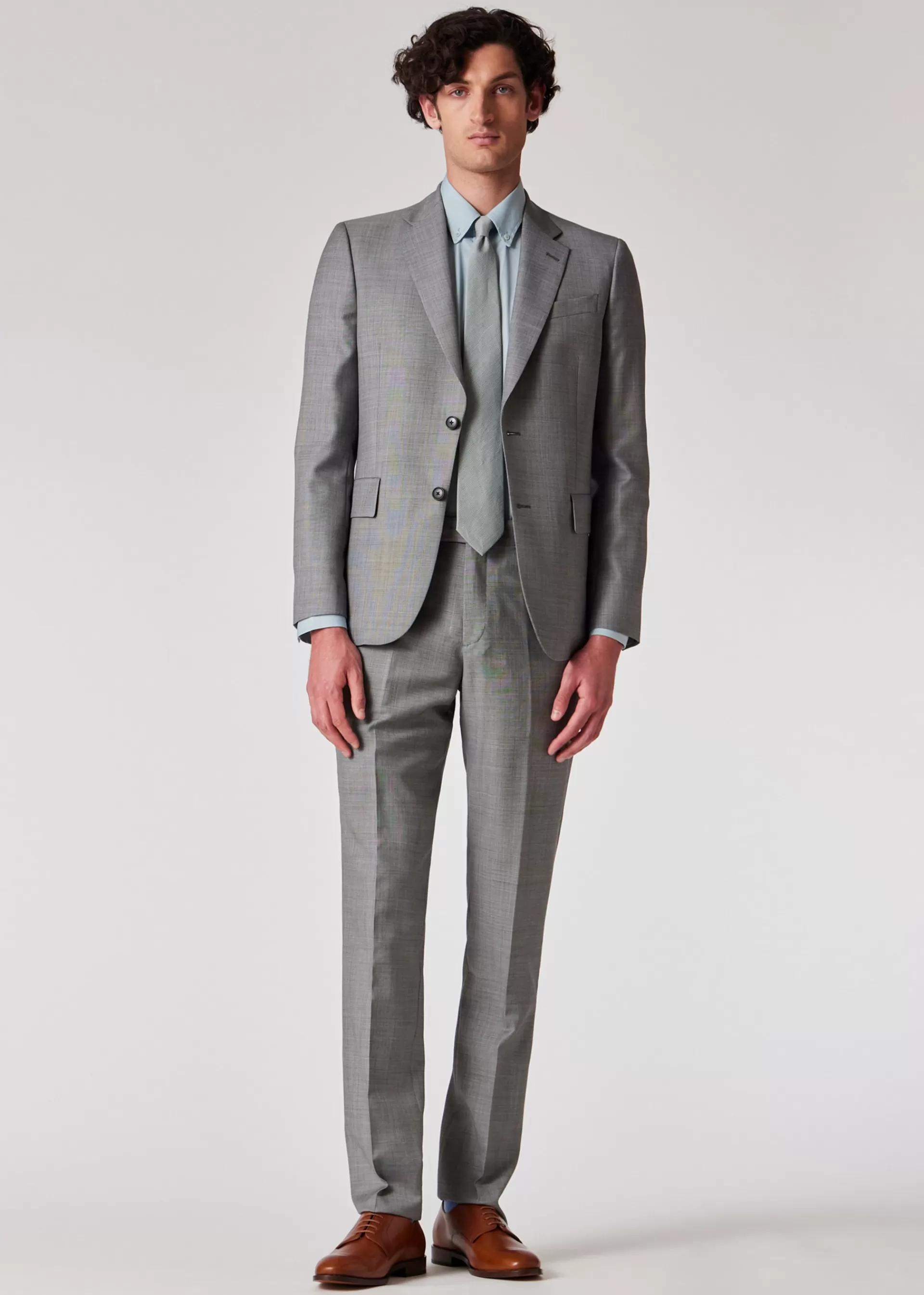 The Brierley - Light Grey Sharkskin Wool Suit>Paul Smith Store