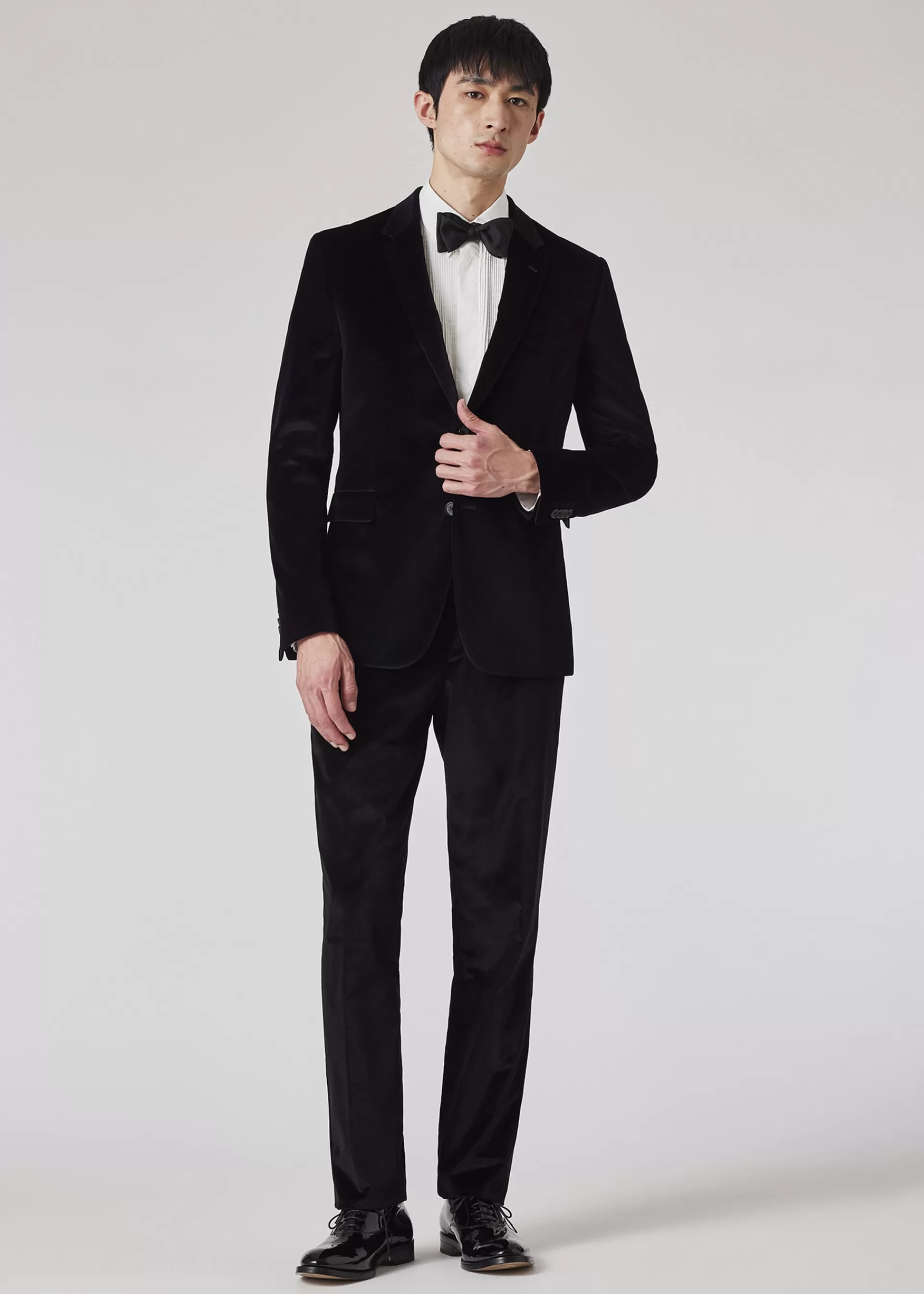 The Kensington - Slim-Fit Black Velvet Suit>Paul Smith Best