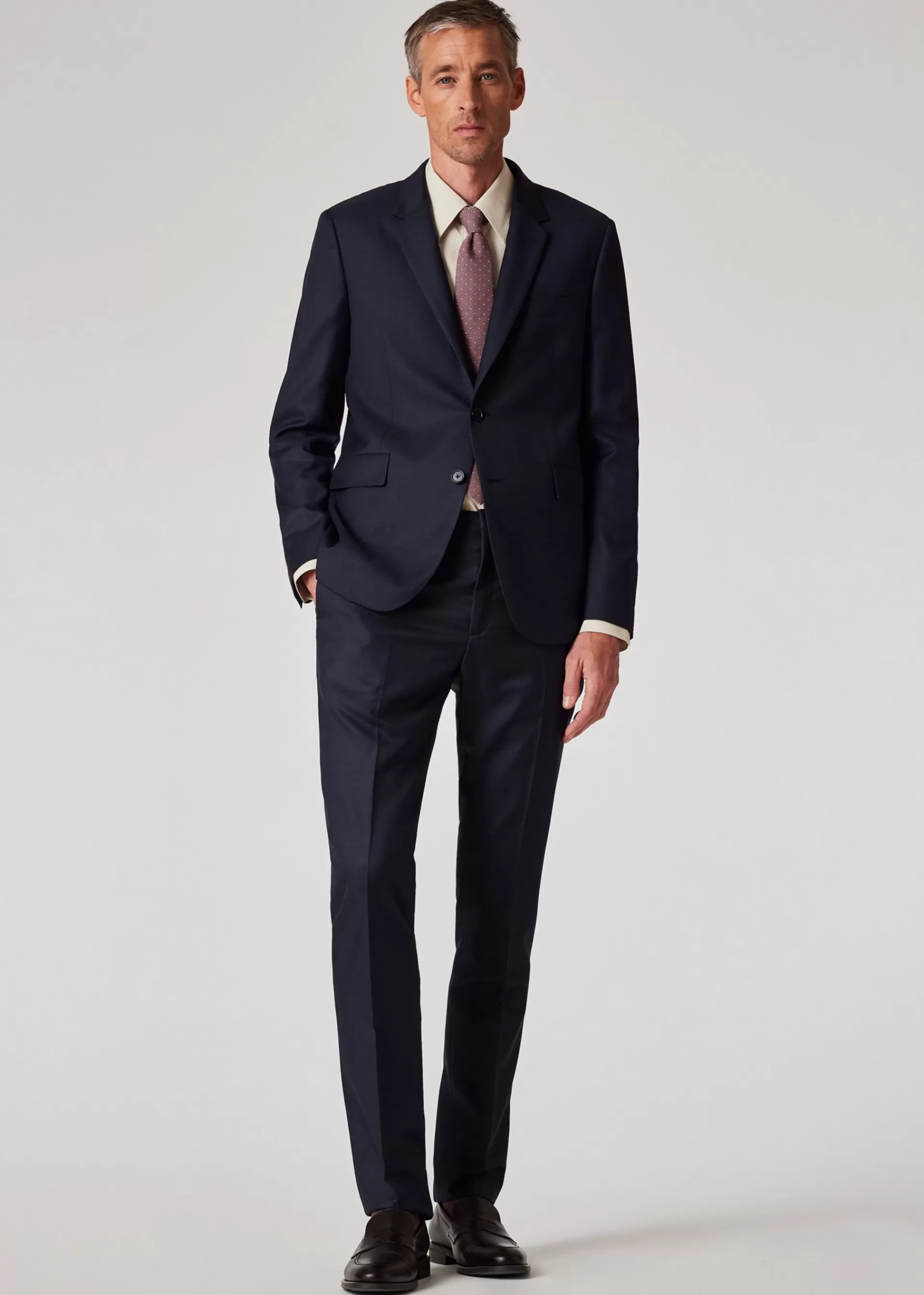 The Kensington - Slim-Fit Dark Pin Dot Wool Suit>Paul Smith Online