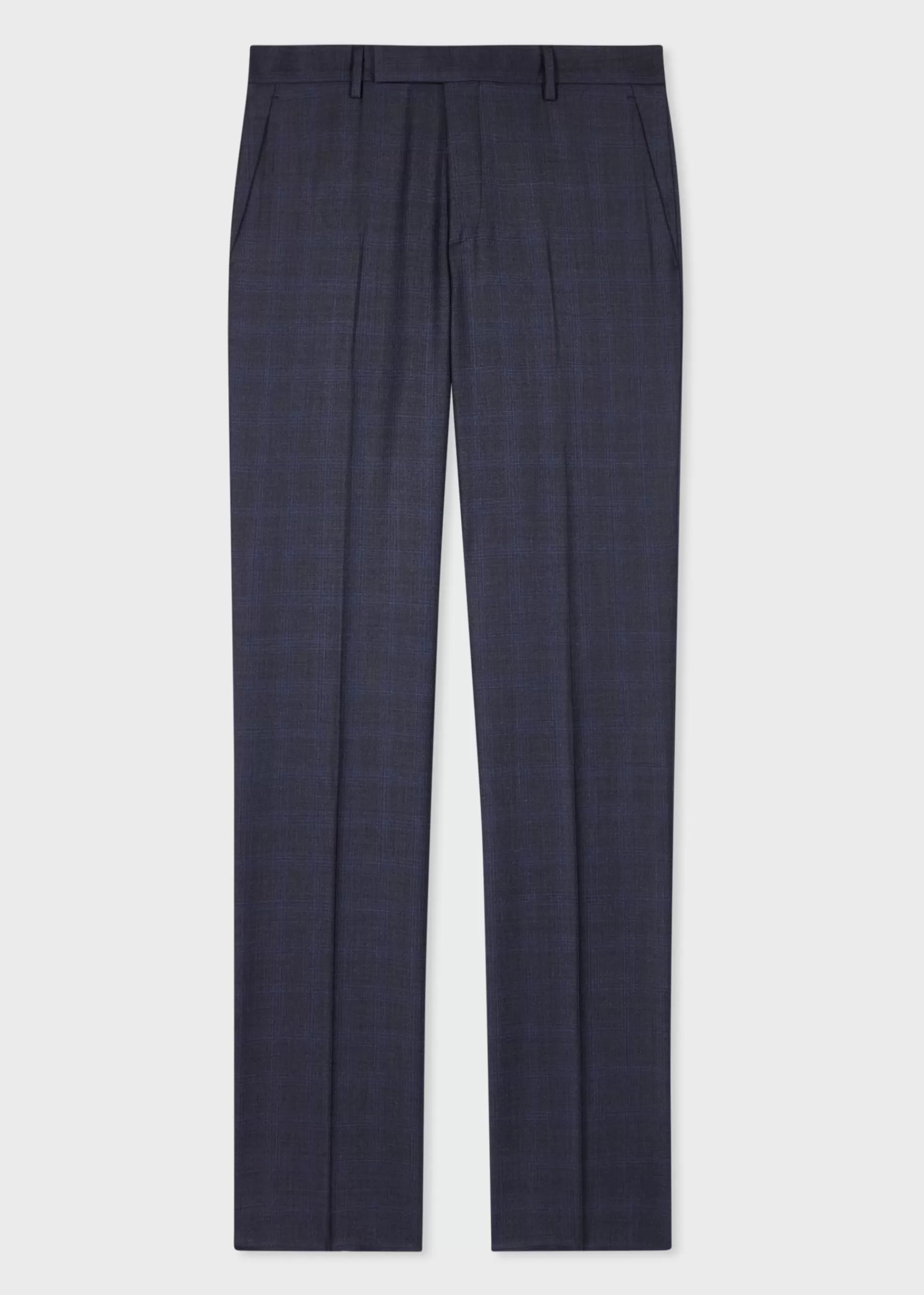 The Soho - Tailored-Fit Dark Blue Check Wool Three-Piece Suit>Paul Smith New