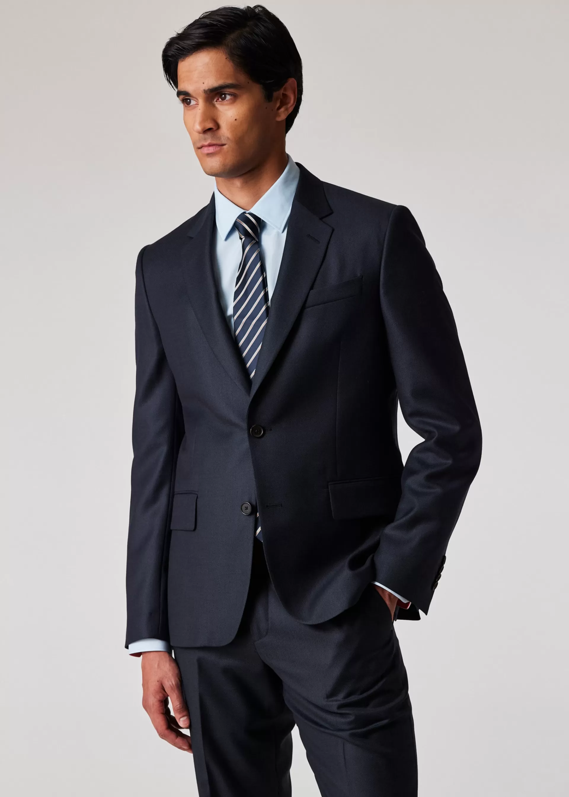 The Soho - Tailored-Fit Dark Navy Birdseye Wool Suit>Paul Smith Cheap