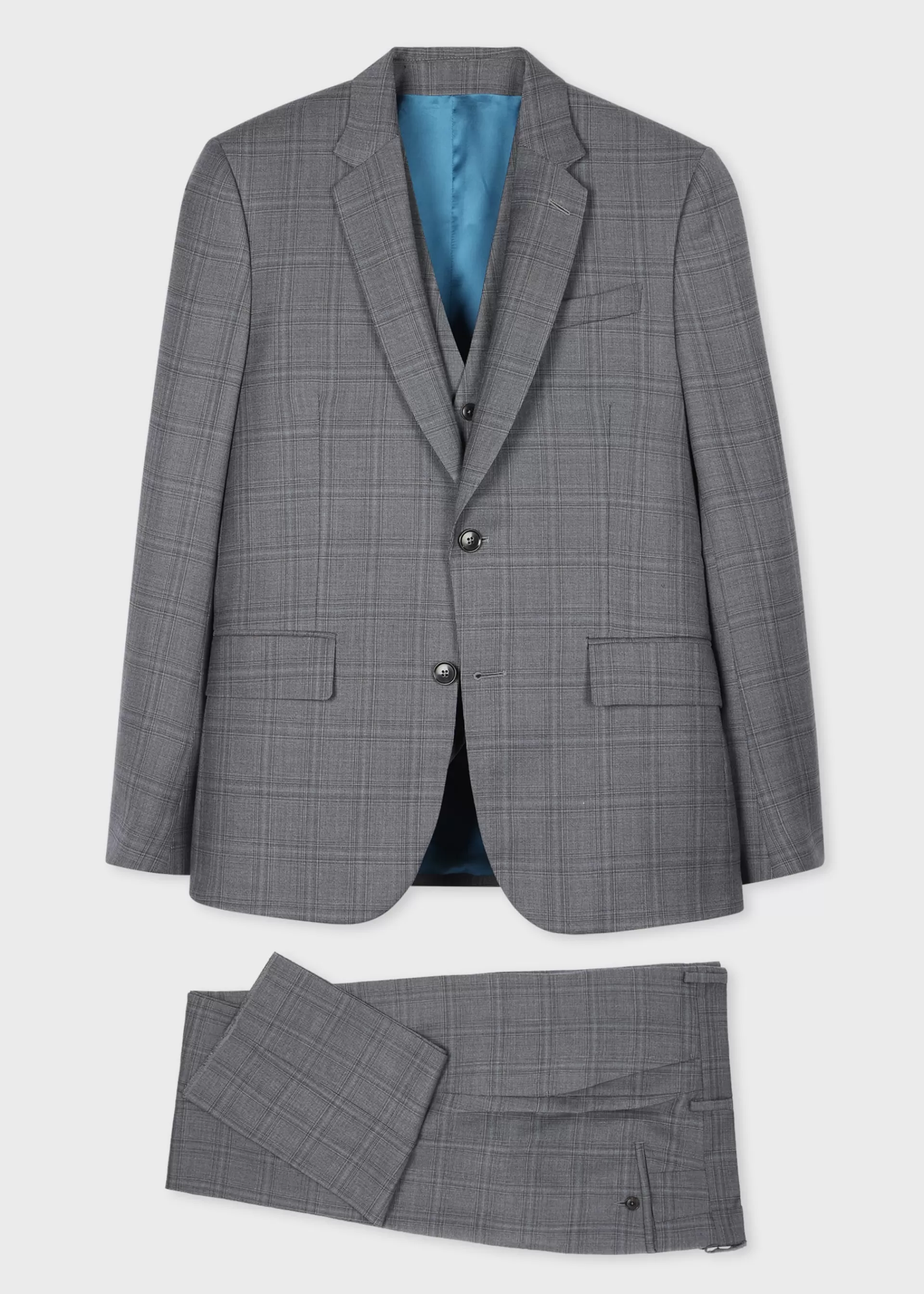 The Soho - Tailored-Fit Superfine Merino Wool Check Three-Piece Suit>Paul Smith Hot