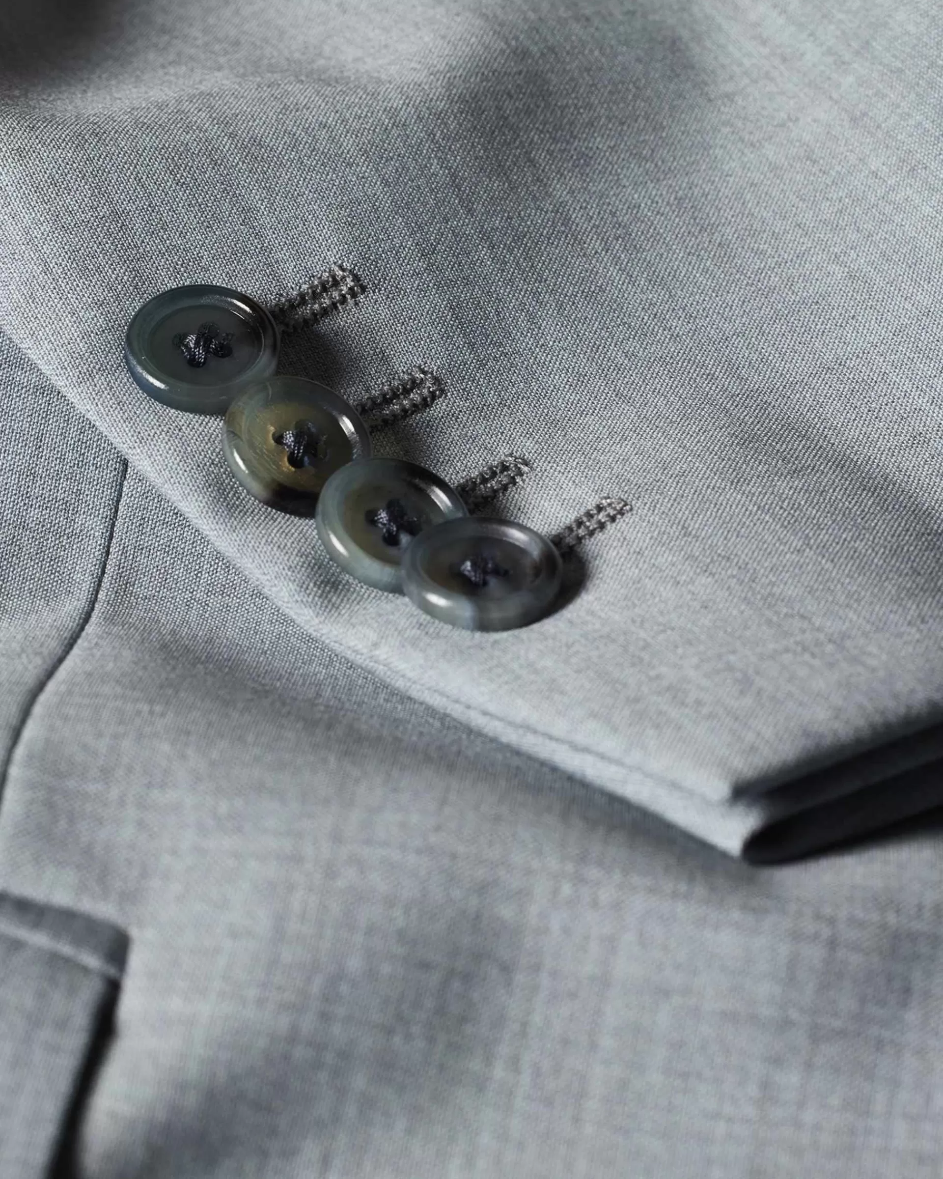 The Soho - Tailored-Fit Light Blue Overdyed Melange Wool Suit>Paul Smith Fashion
