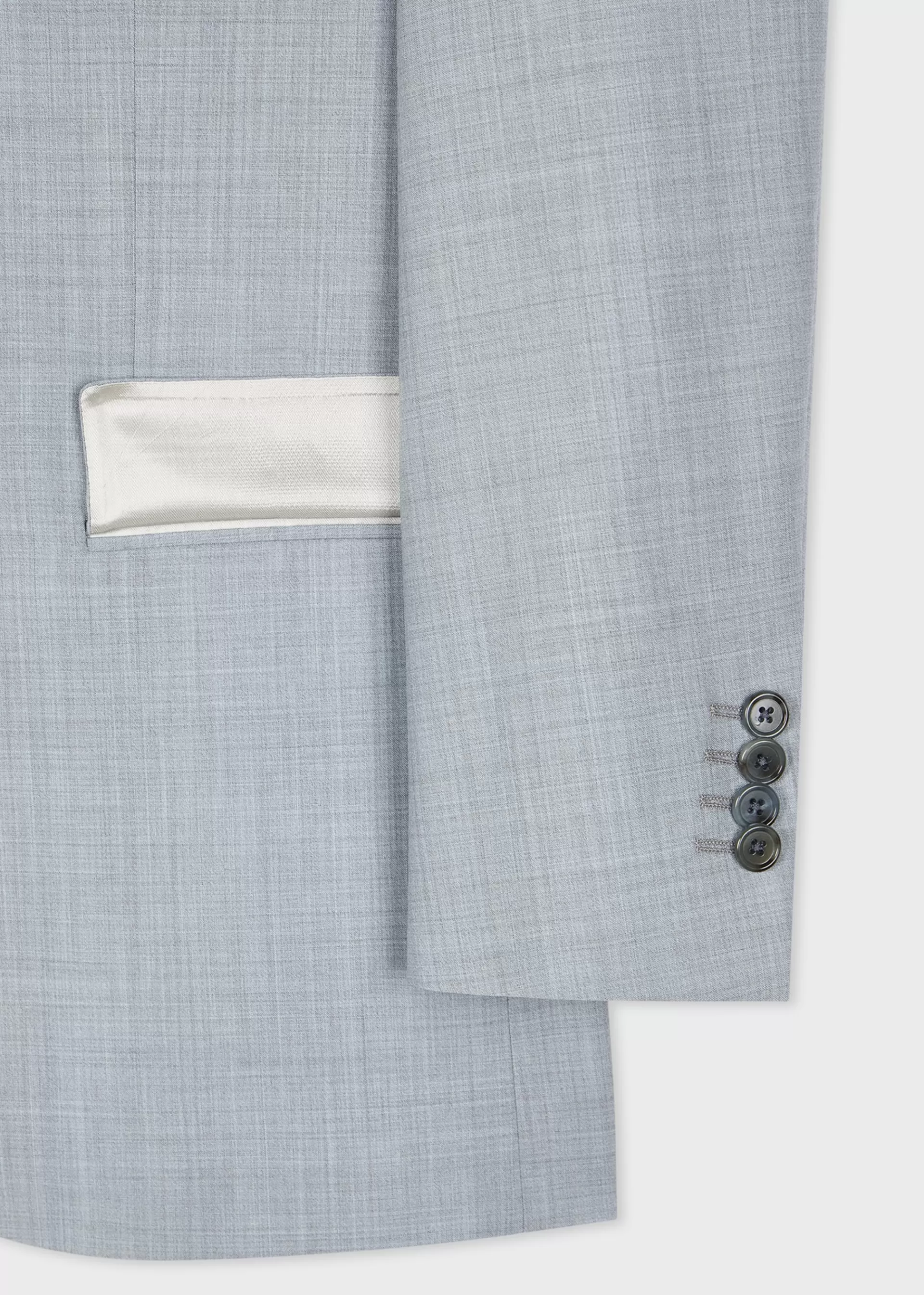 The Soho - Tailored-Fit Light Blue Overdyed Melange Wool Suit>Paul Smith Fashion