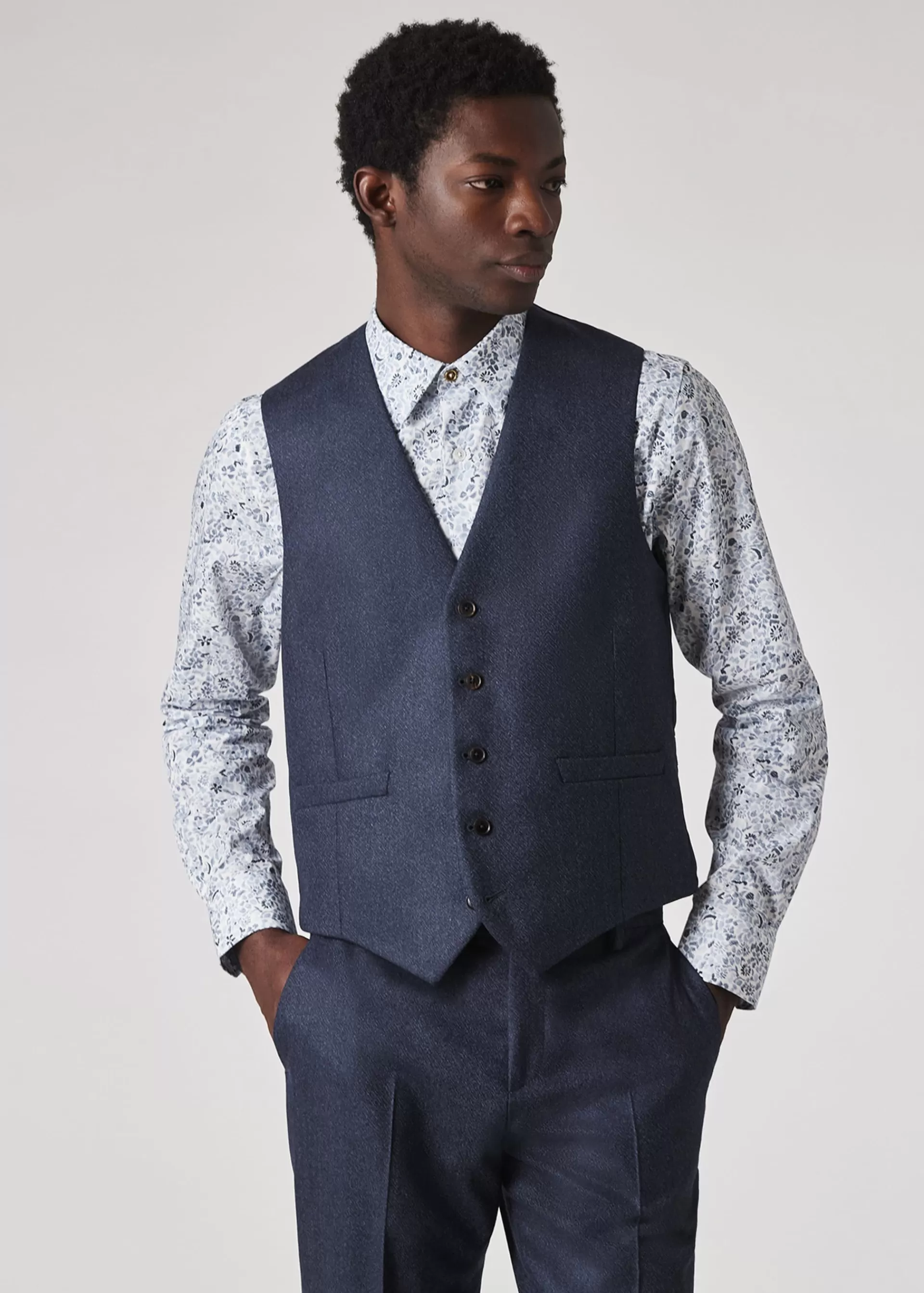 The Soho - Tailored-Fit Capolavoro Tweed Three-Piece Suit>Paul Smith Outlet