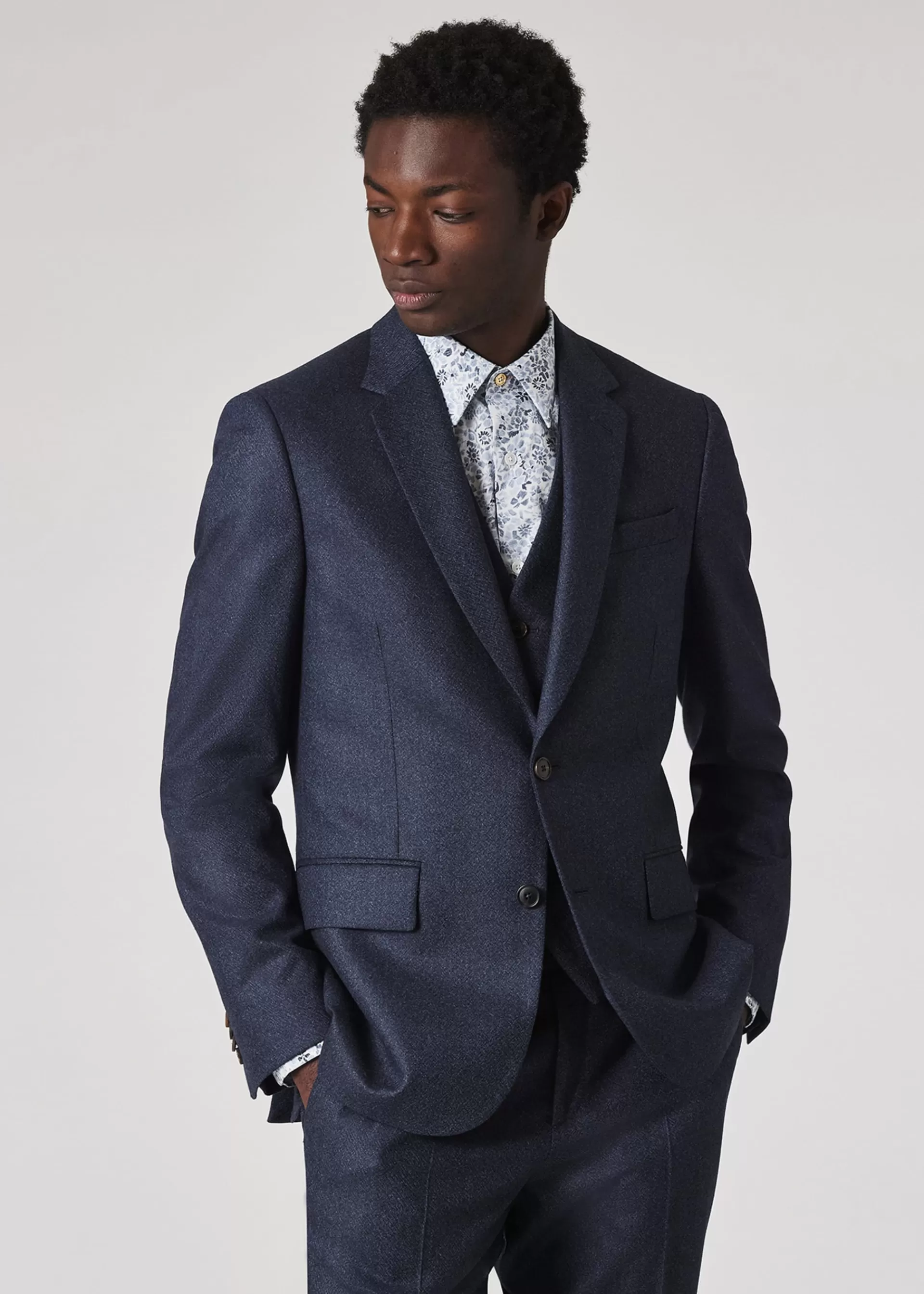 The Soho - Tailored-Fit Capolavoro Tweed Three-Piece Suit>Paul Smith Outlet