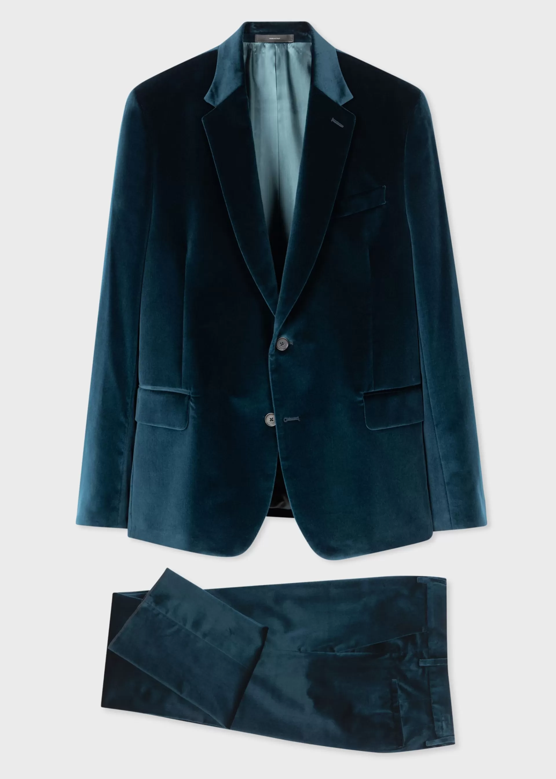 The Soho - Tailored-Fit Navy Velvet Suit>Paul Smith Best