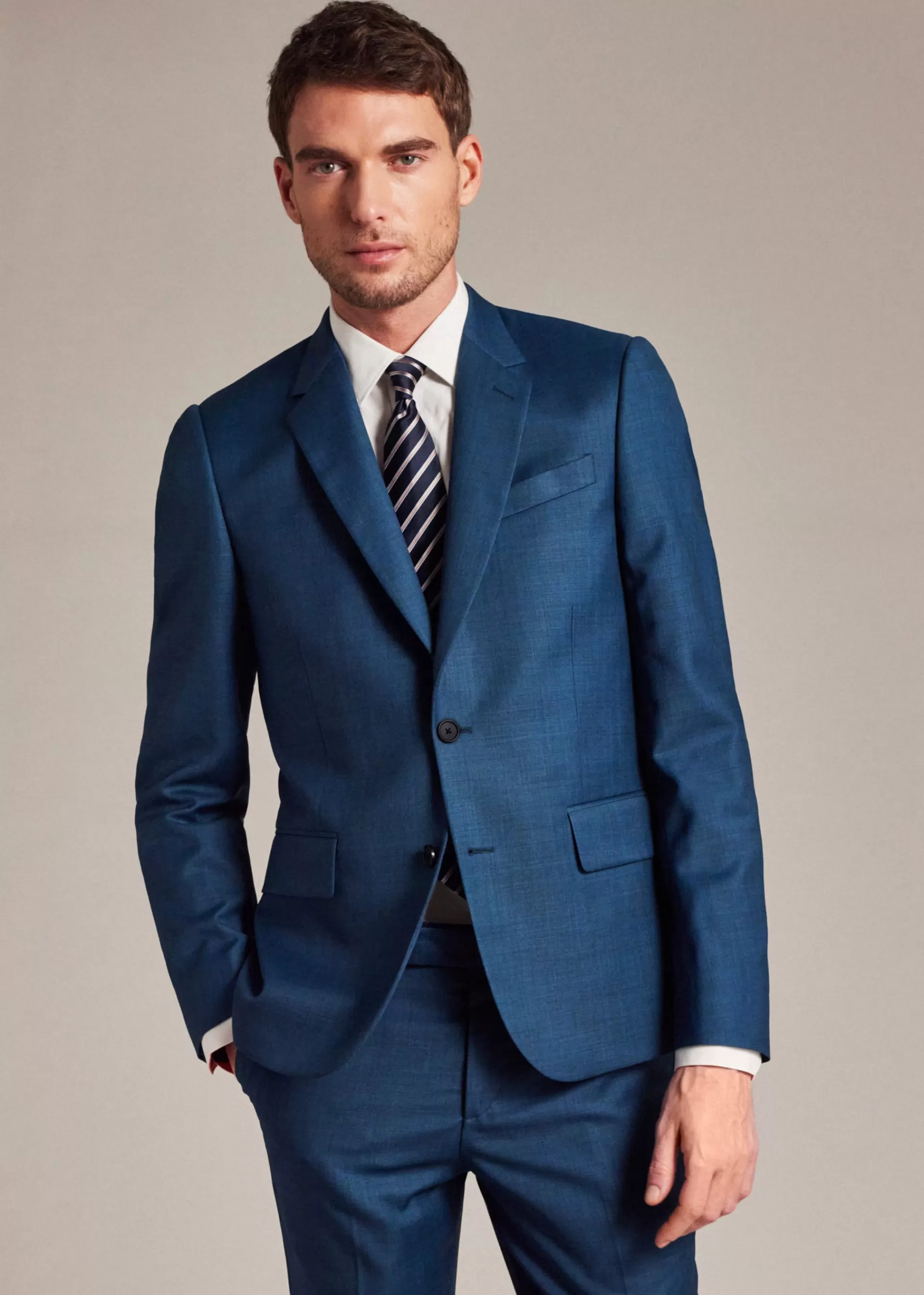 The Soho - Tailored-Fit Sharkskin Wool Suit>Paul Smith Discount