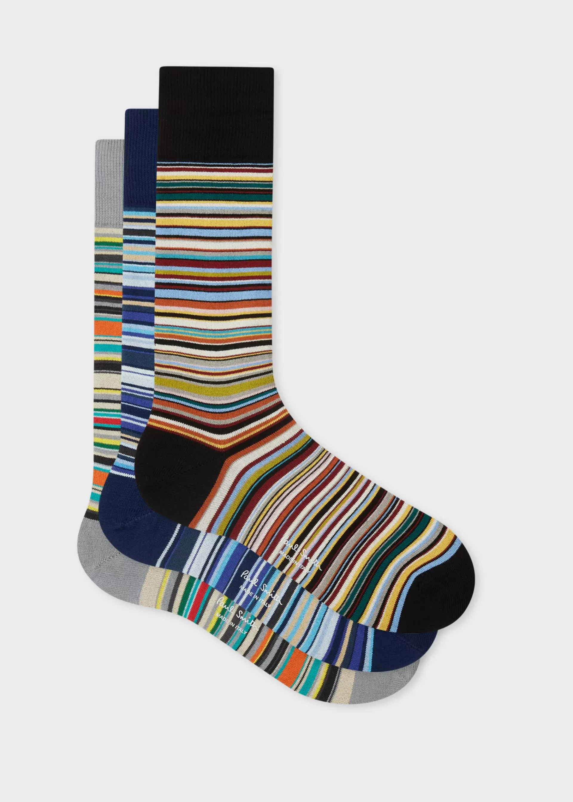 Tri-Colour 'Signature Stripe' Socks Three Pack>Paul Smith Cheap