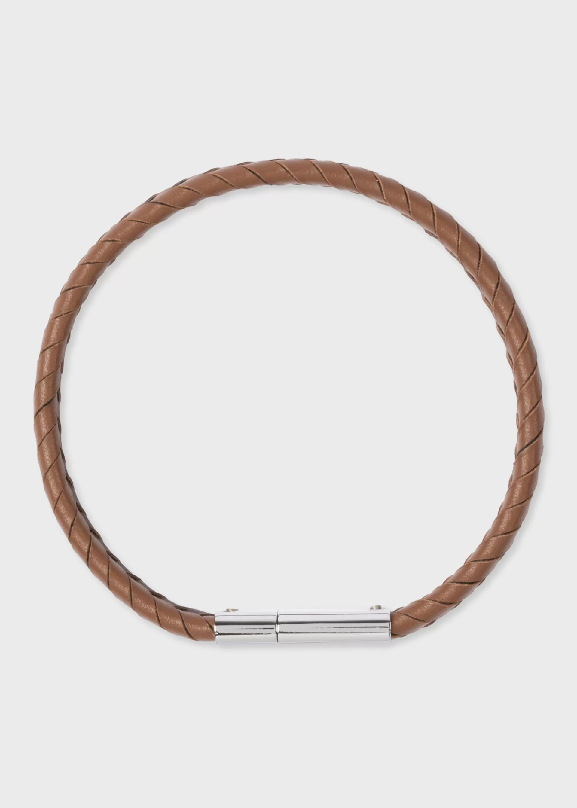 Two-Tone Braided Leather Bracelet>Paul Smith Best
