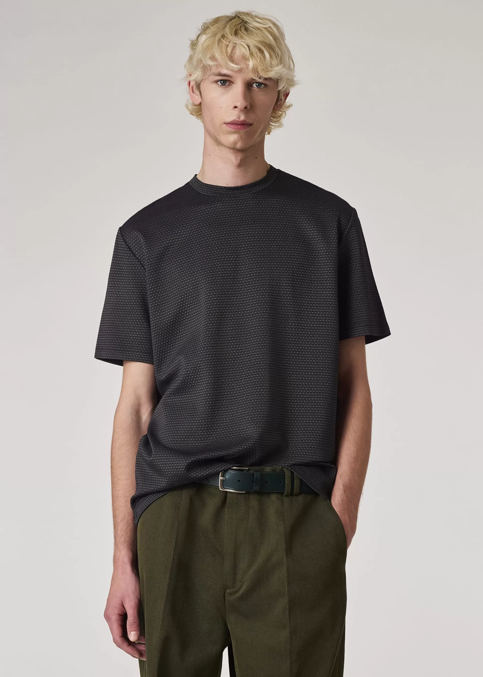 Viscose-Blend Jersey Jacquard T-Shirt>Paul Smith Outlet