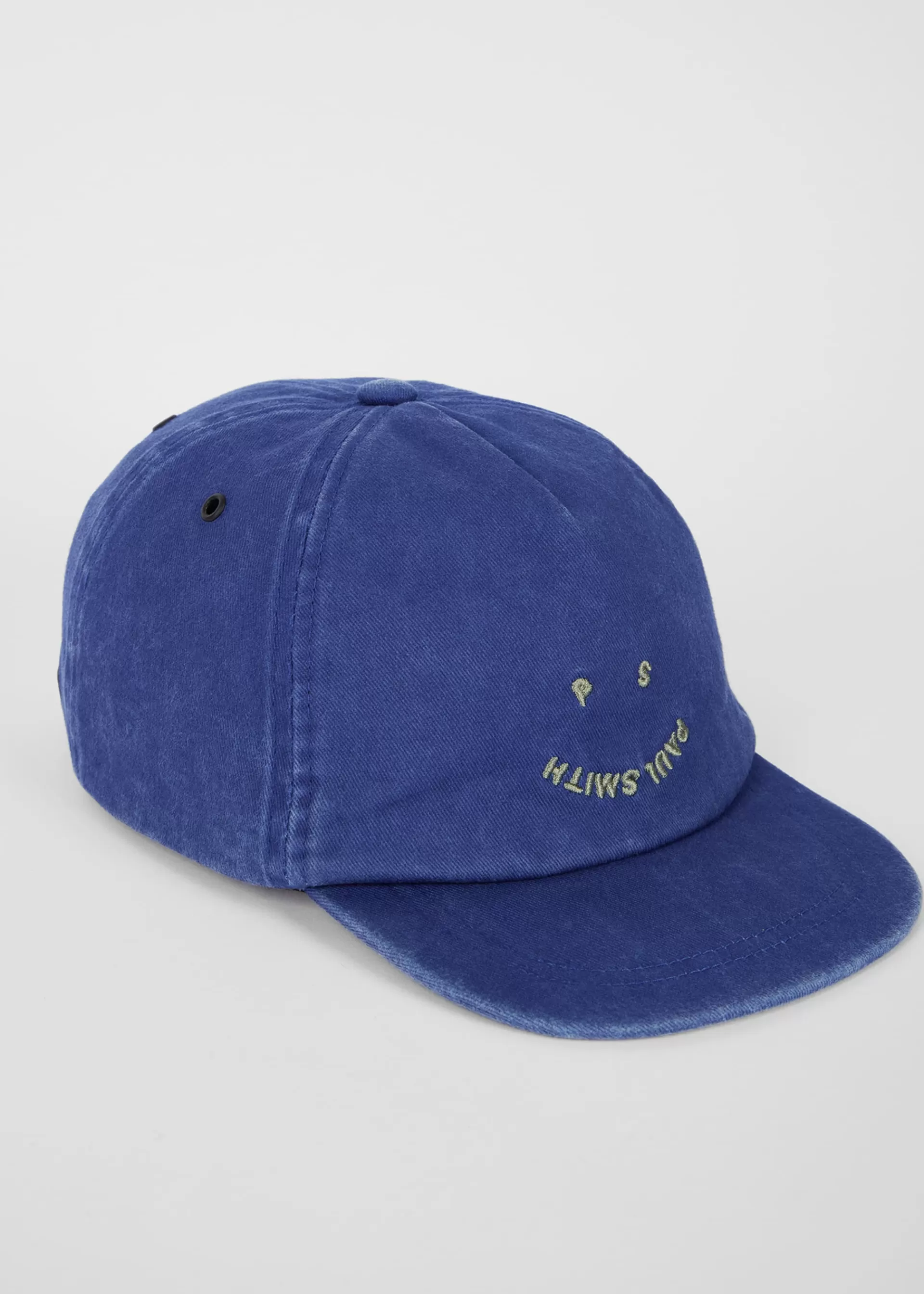 Washed Blue 'Happy' Cotton Cap>Paul Smith Cheap