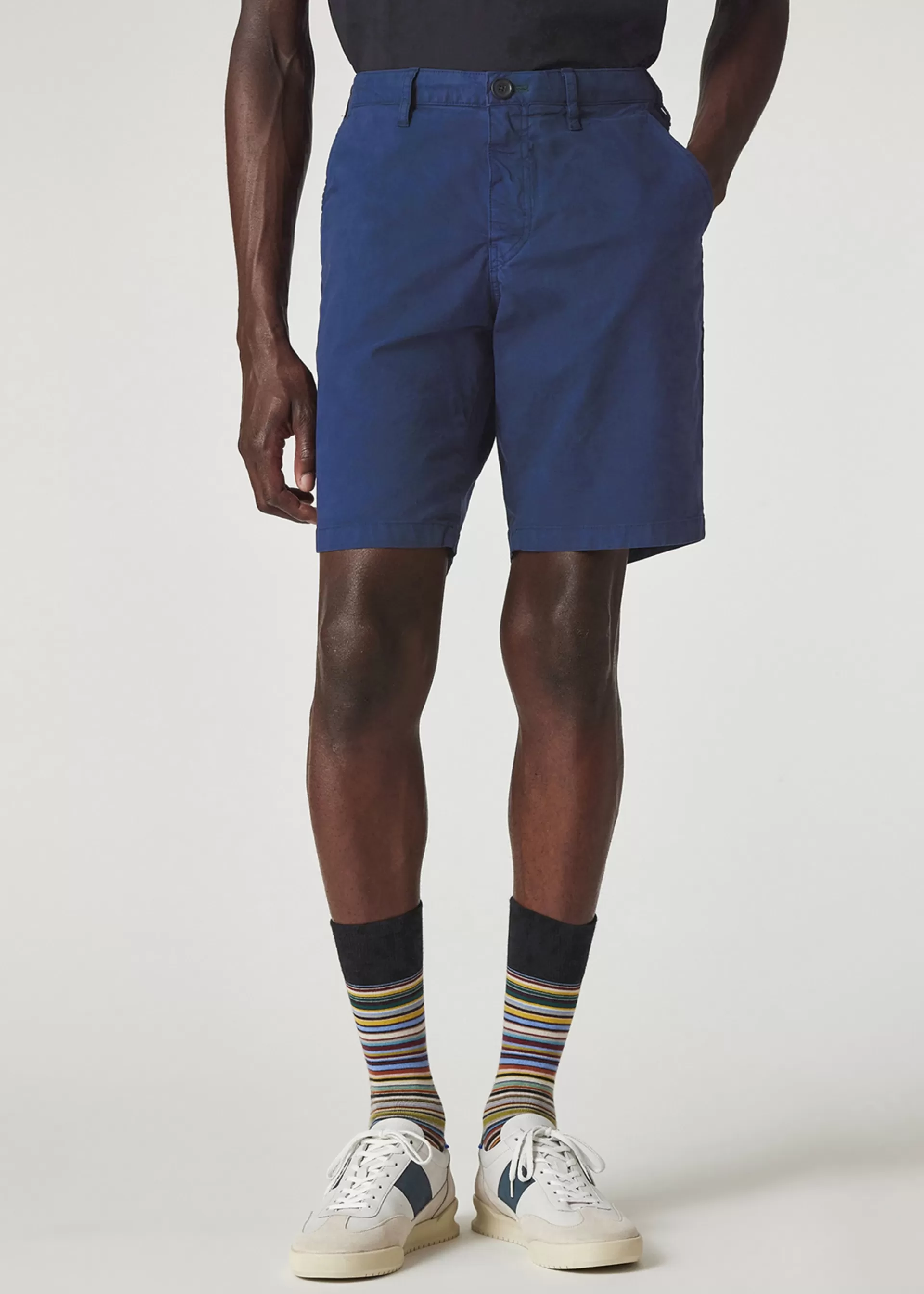 Washed Blue Stretch Pima-Cotton Shorts>Paul Smith Clearance