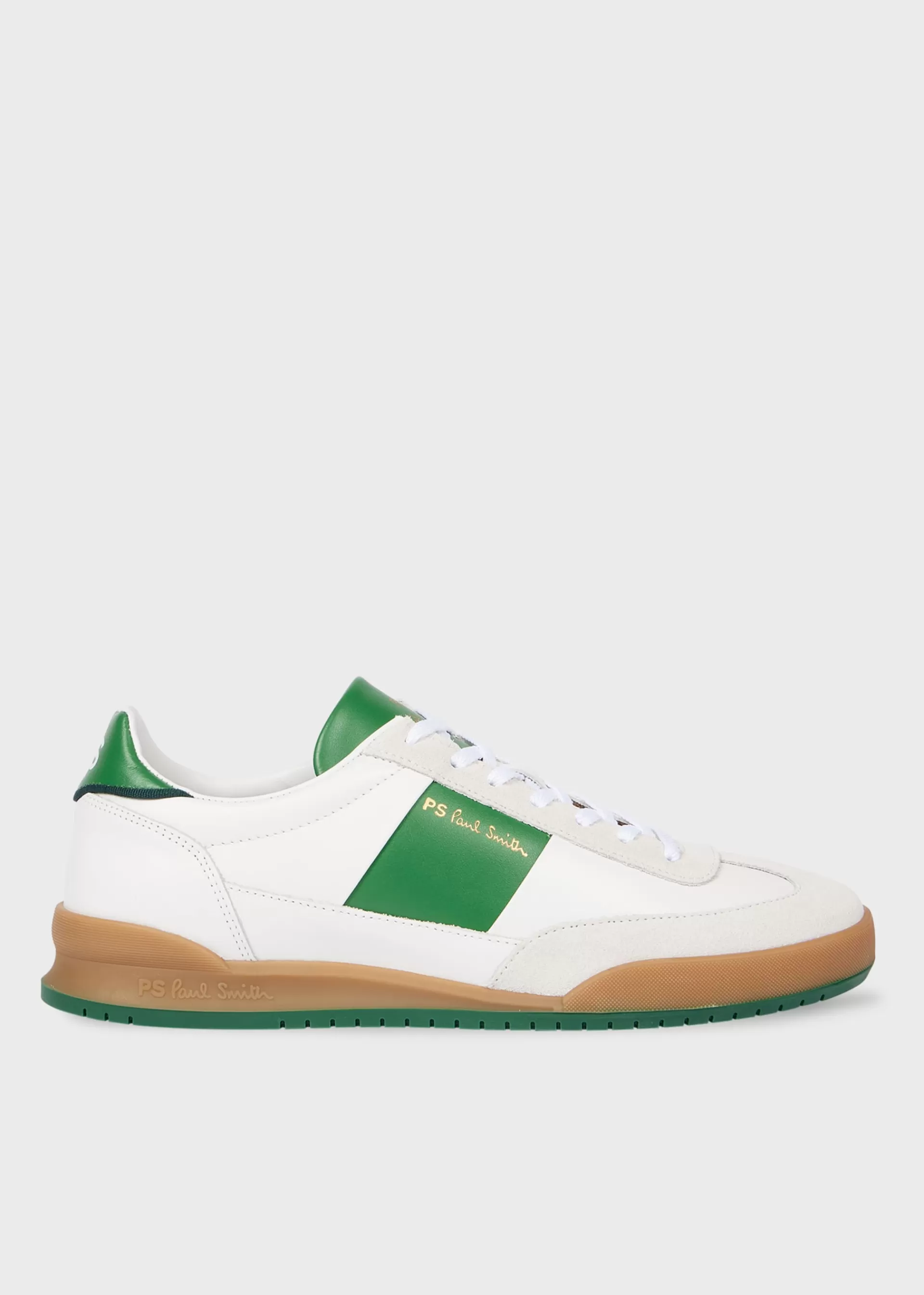 White And Green Leather 'Dover' Trainers>Paul Smith Clearance