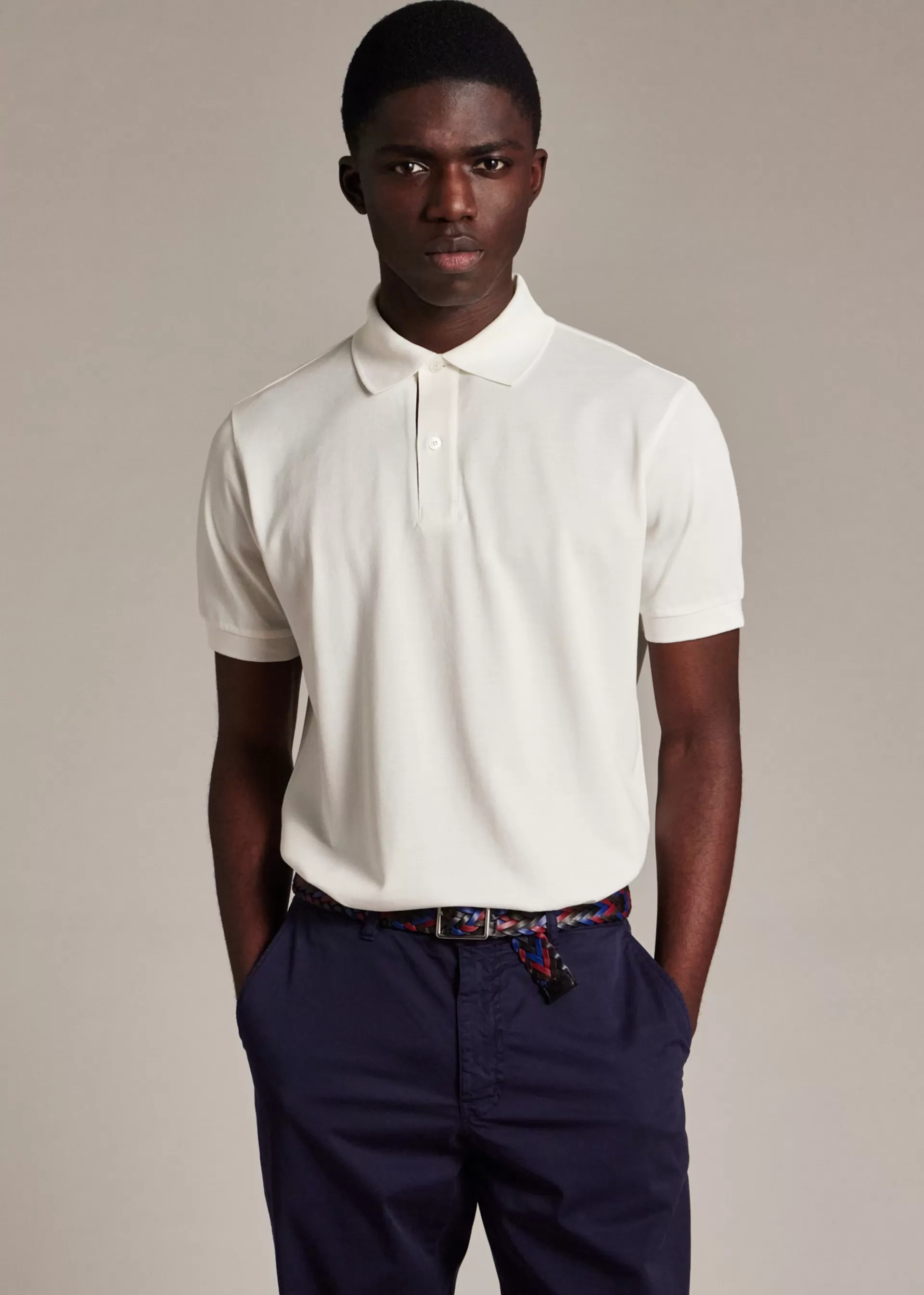 Cotton 'Artist Stripe' Placket Polo Shirt>Paul Smith Fashion
