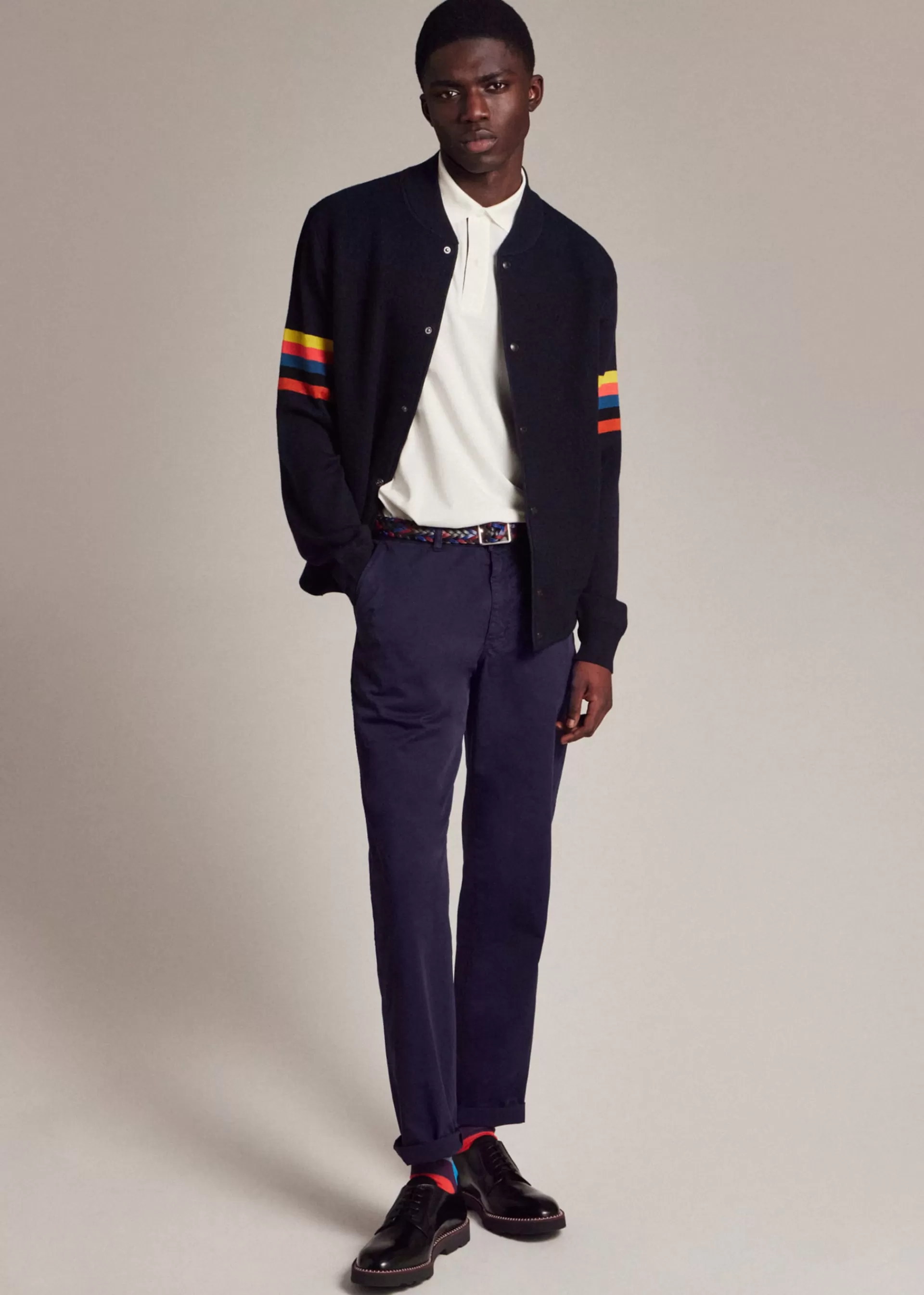 Cotton 'Artist Stripe' Placket Polo Shirt>Paul Smith Fashion