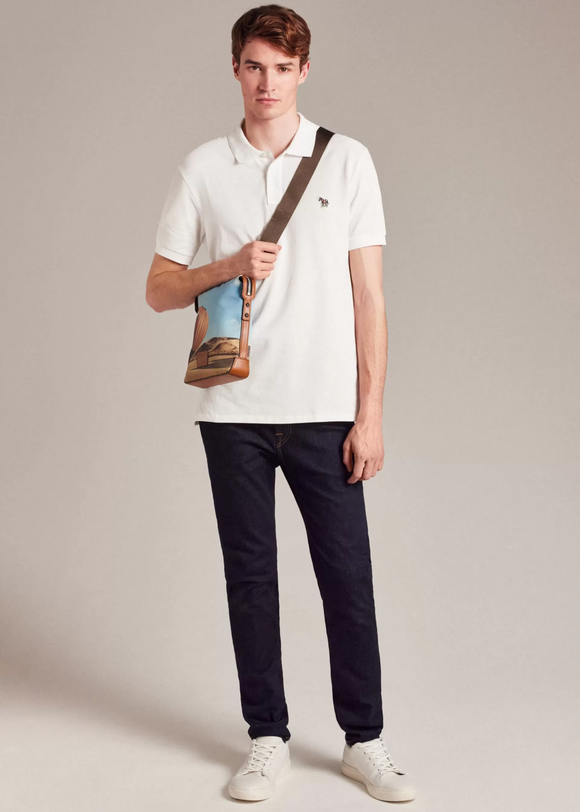 Cotton-Piqué Zebra Logo Polo Shirt>Paul Smith Shop