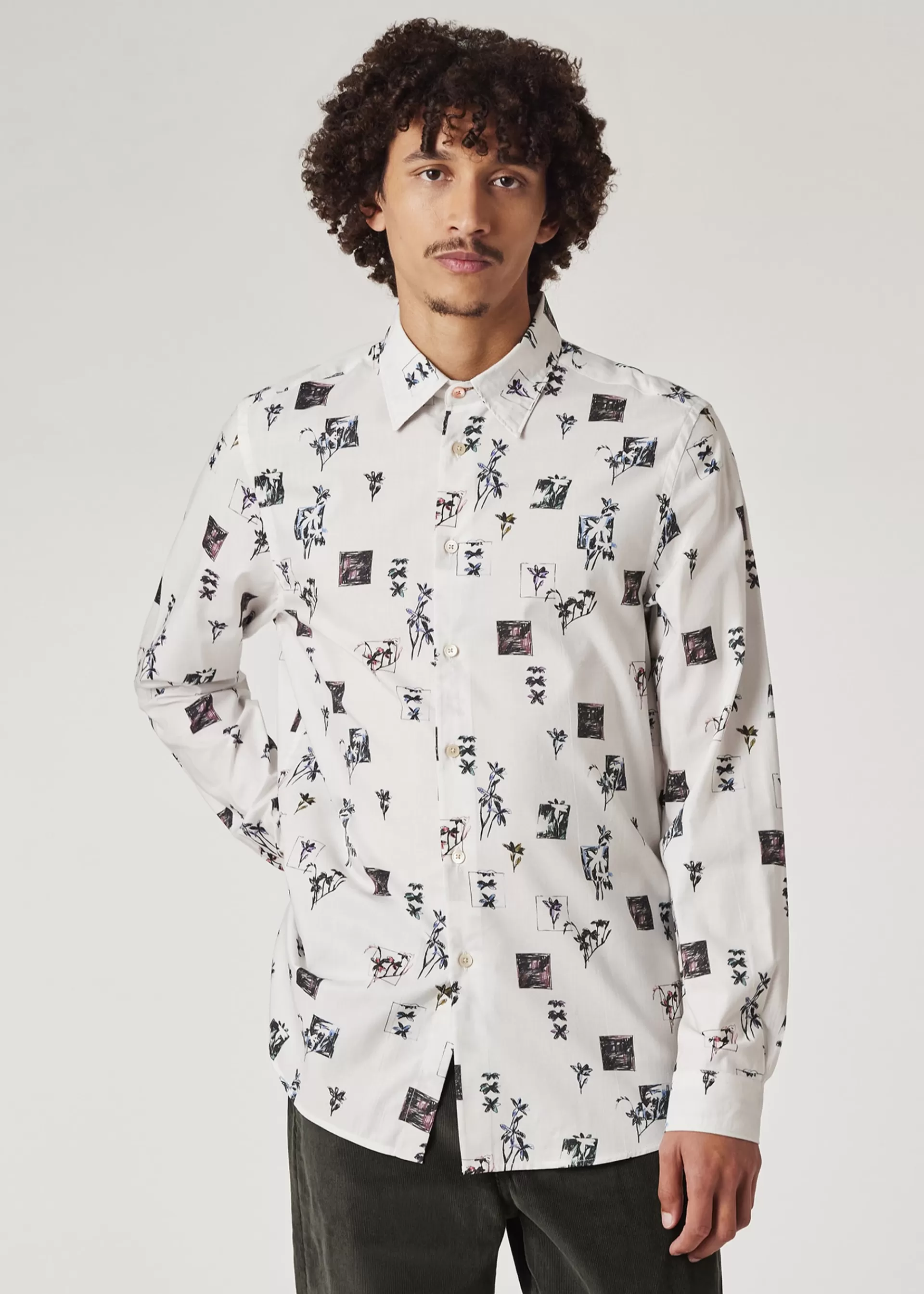 'Floral Stamp' Regular-Fit Shirt>Paul Smith New