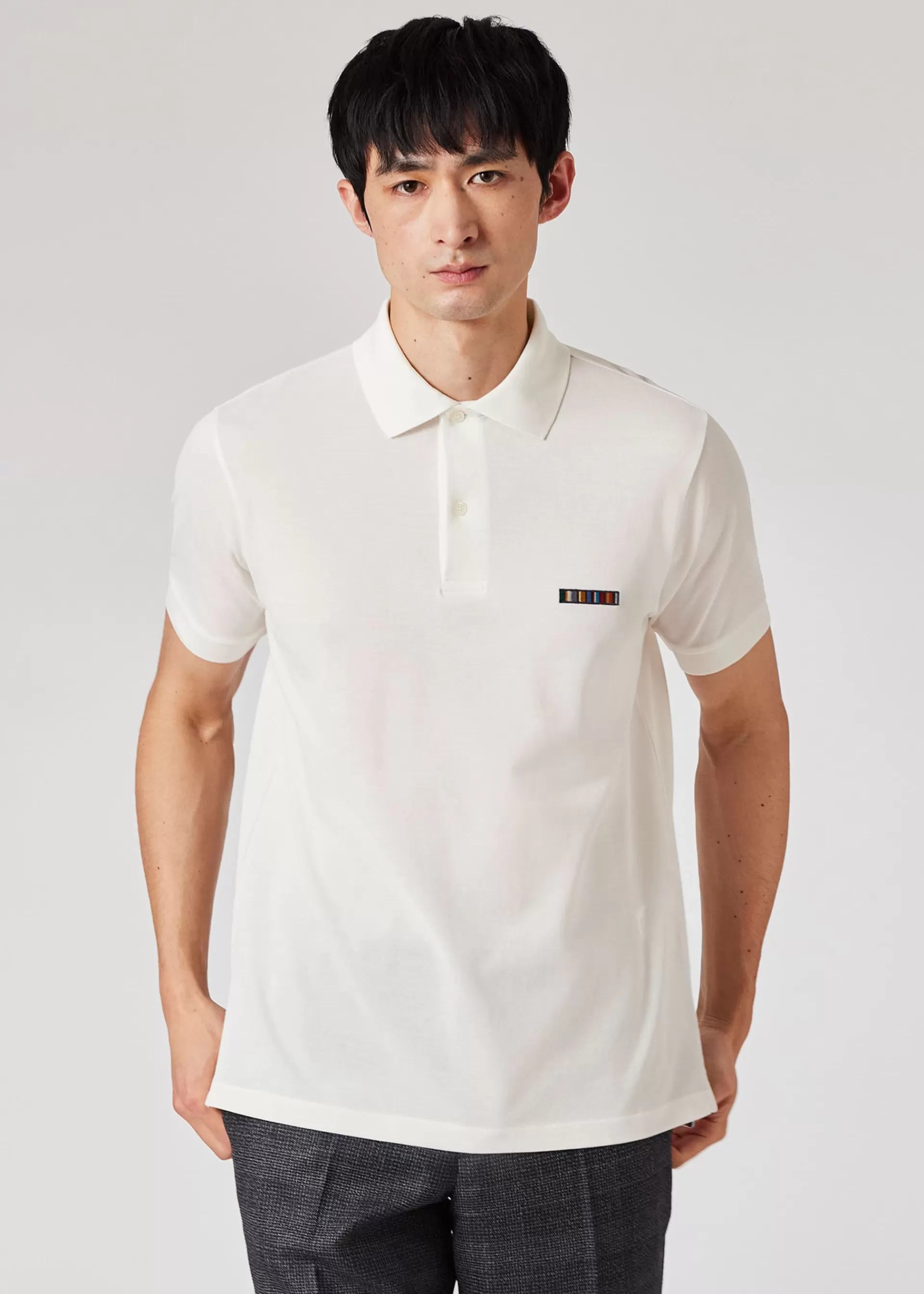 'Signature Stripe' Logo Cotton Polo Shirt>Paul Smith Flash Sale