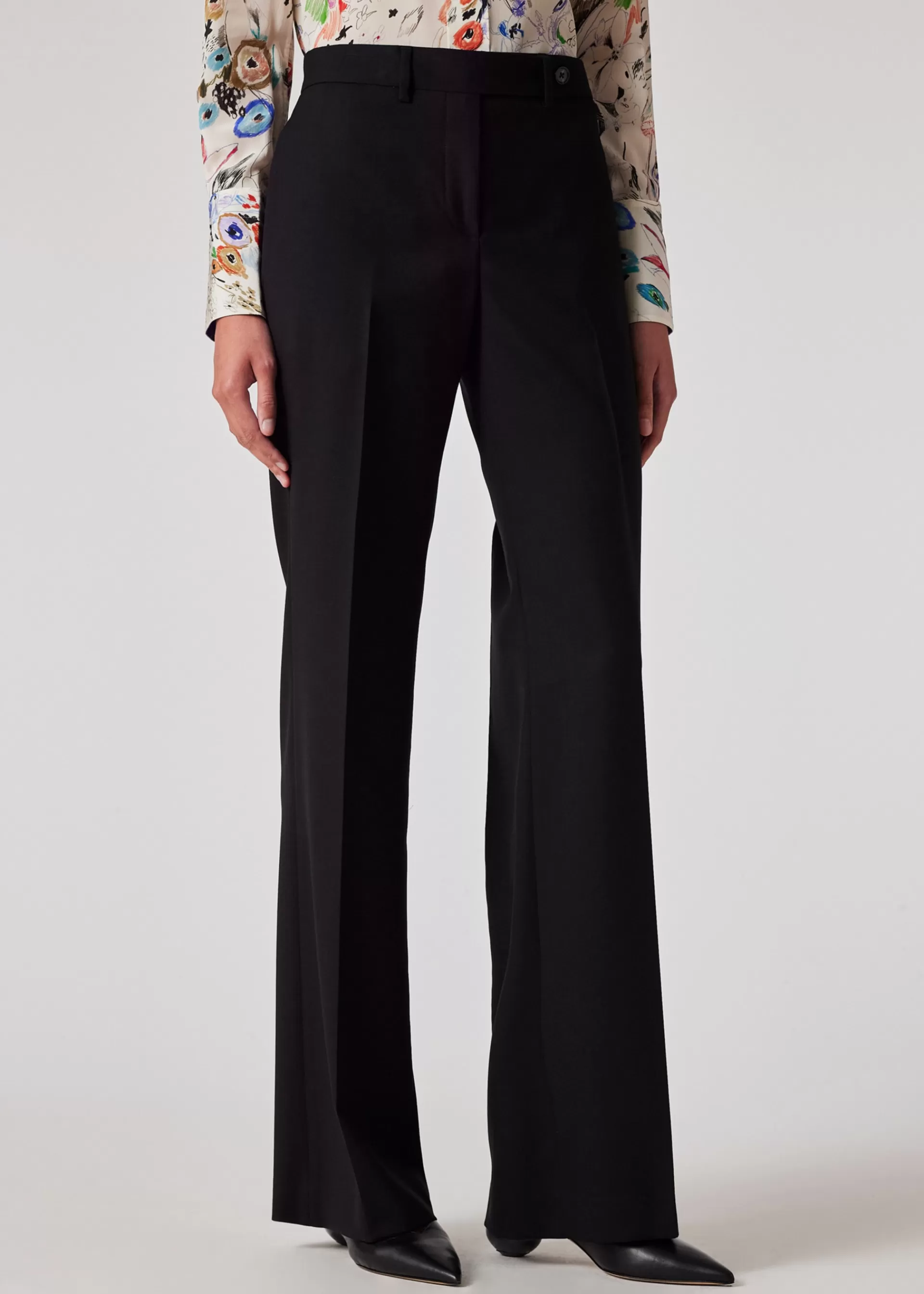Women's 'A Suit To Travel In' - Wool Bootcut Trousers>Paul Smith Hot