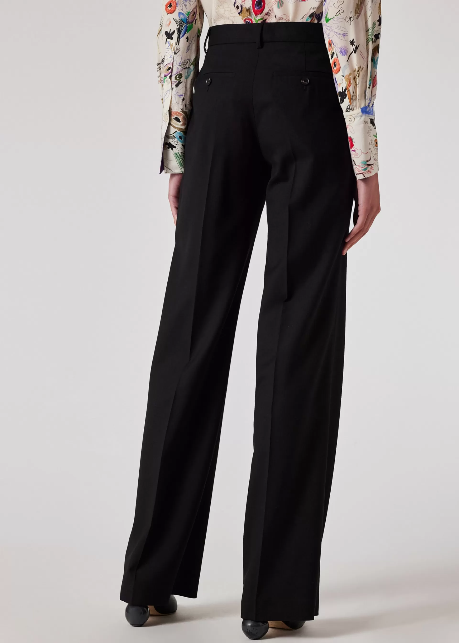 Women's 'A Suit To Travel In' - Wool Bootcut Trousers>Paul Smith Hot