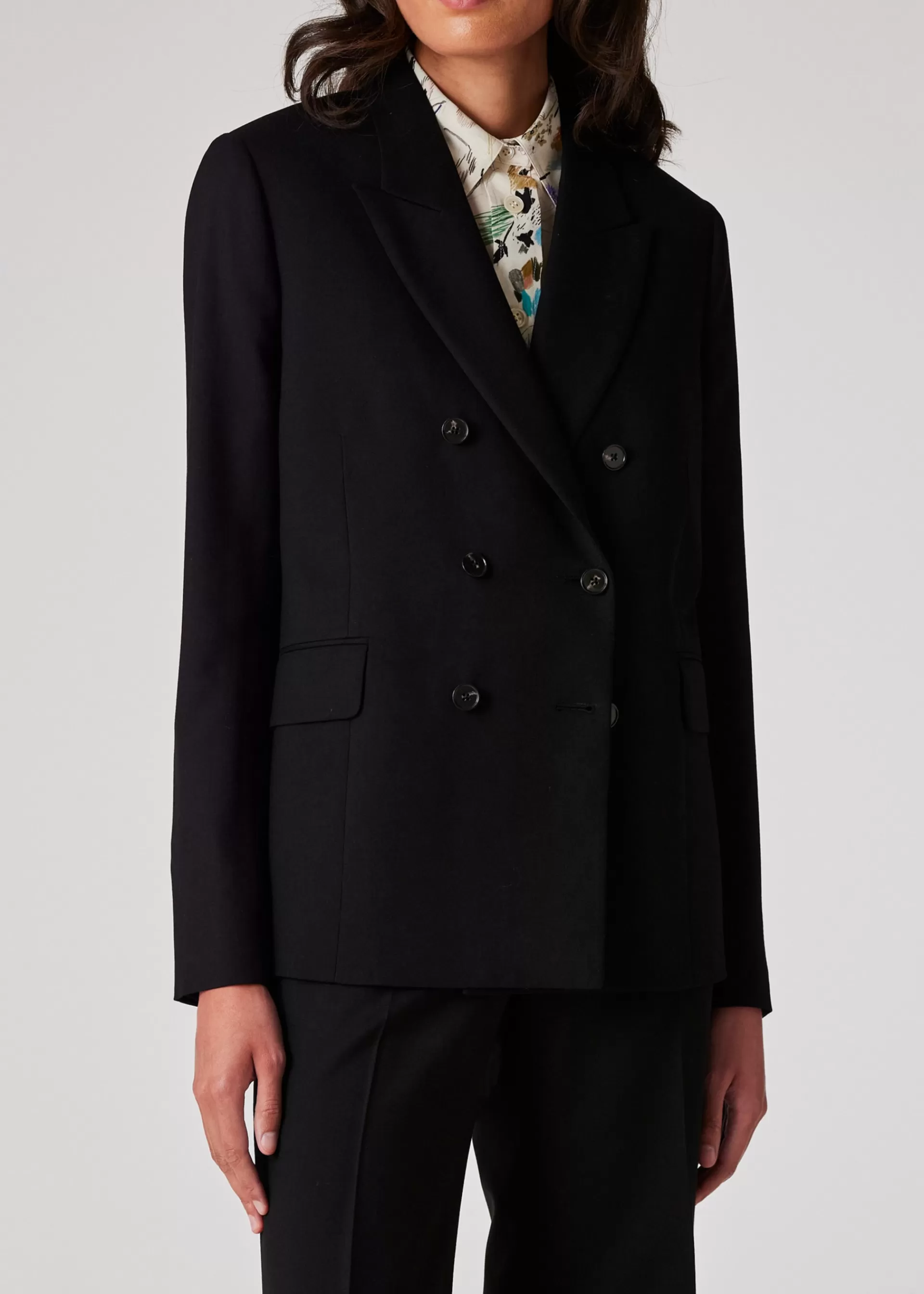 Women's A Suit To Travel In - Wool Double Breasted Blazer>Paul Smith Cheap