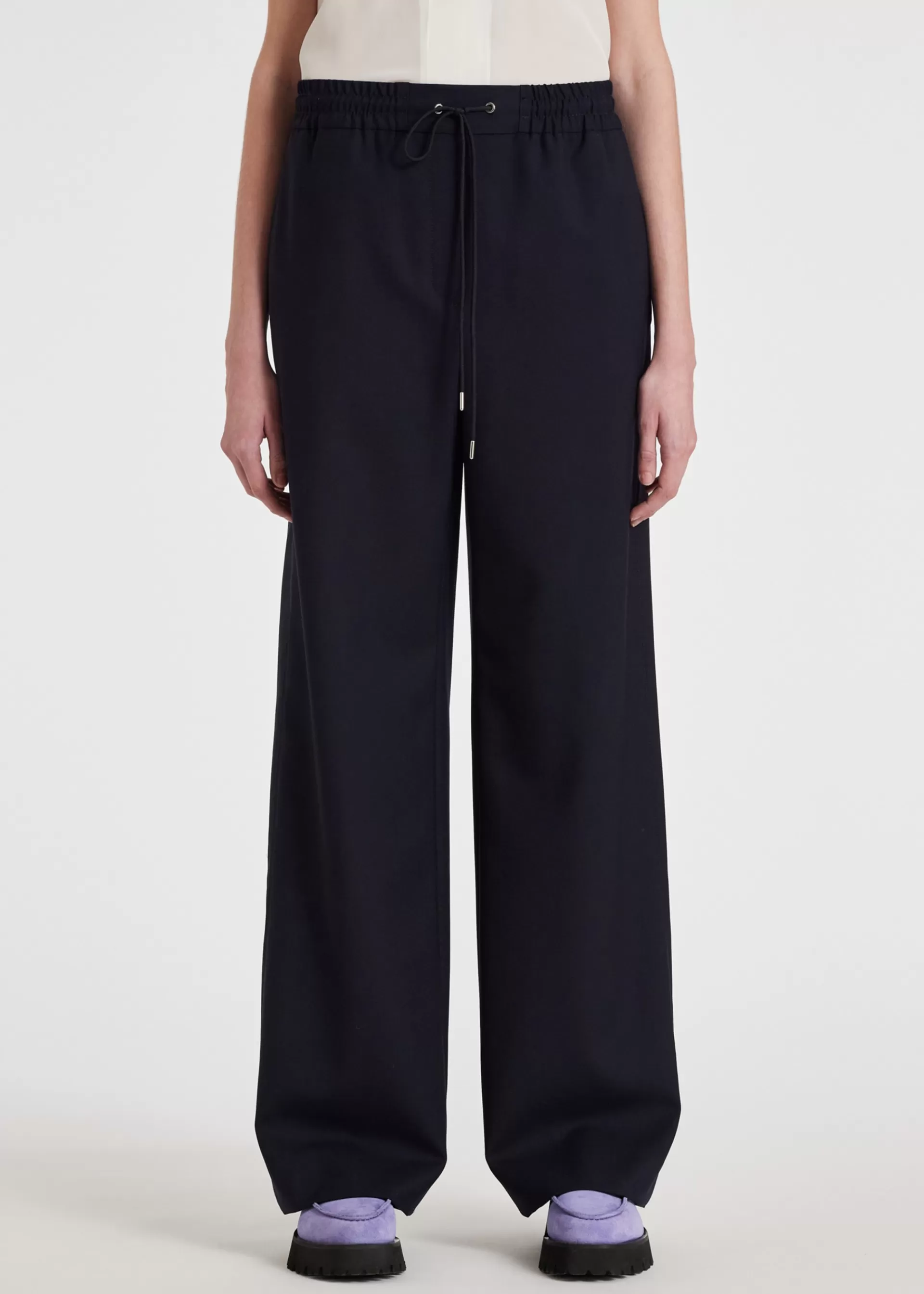 Women's A Suit To Travel In - Drawstring Wide Leg Trousers>Paul Smith Shop