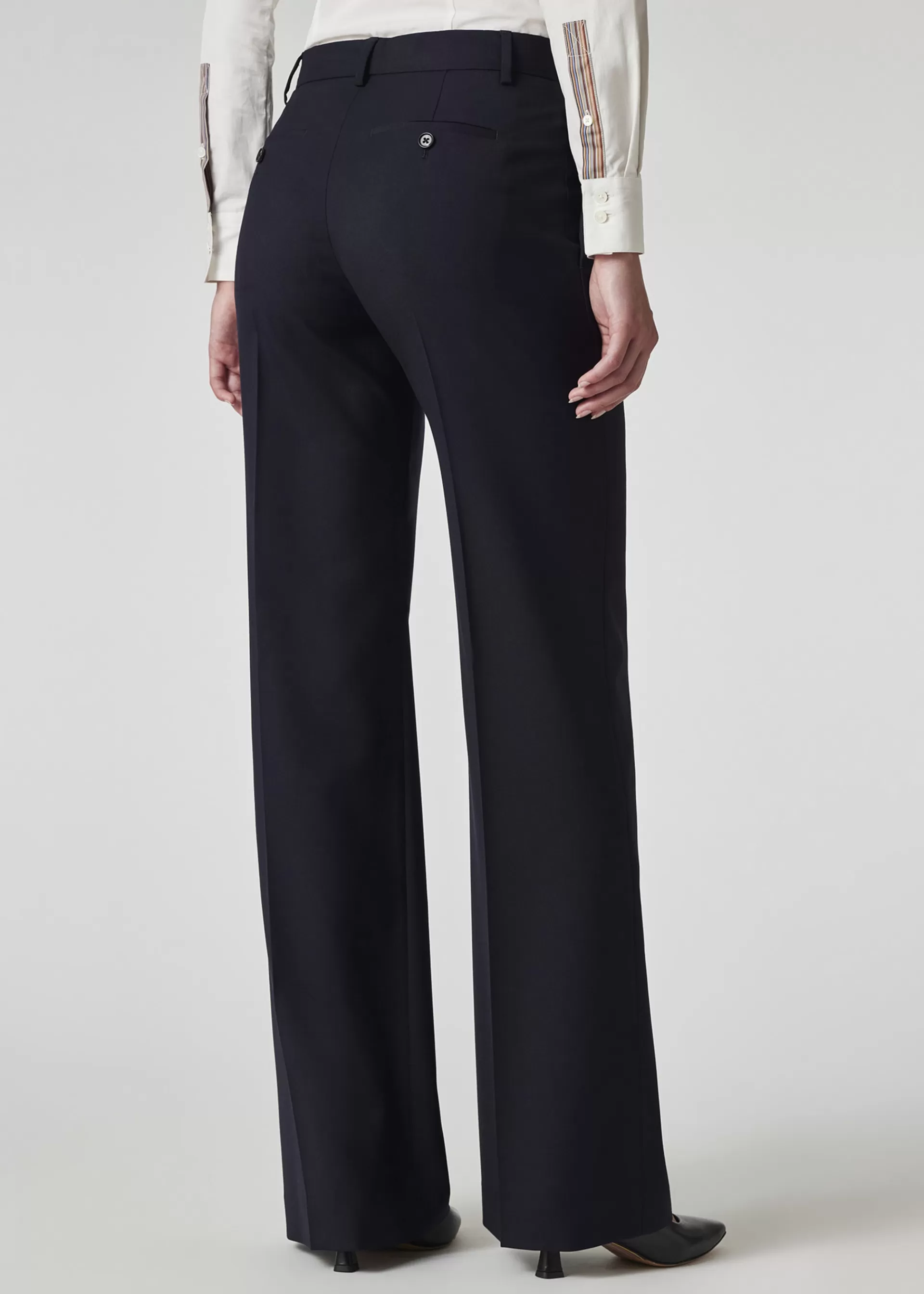 Women's 'A Suit To Travel In' - Wool Bootcut Trousers>Paul Smith Cheap