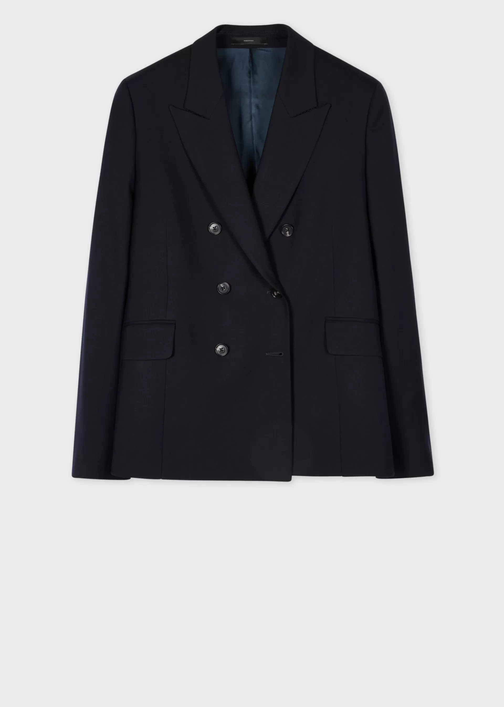 Women's A Suit To Travel In - Navy Wool Double Breasted Blazer>Paul Smith Online