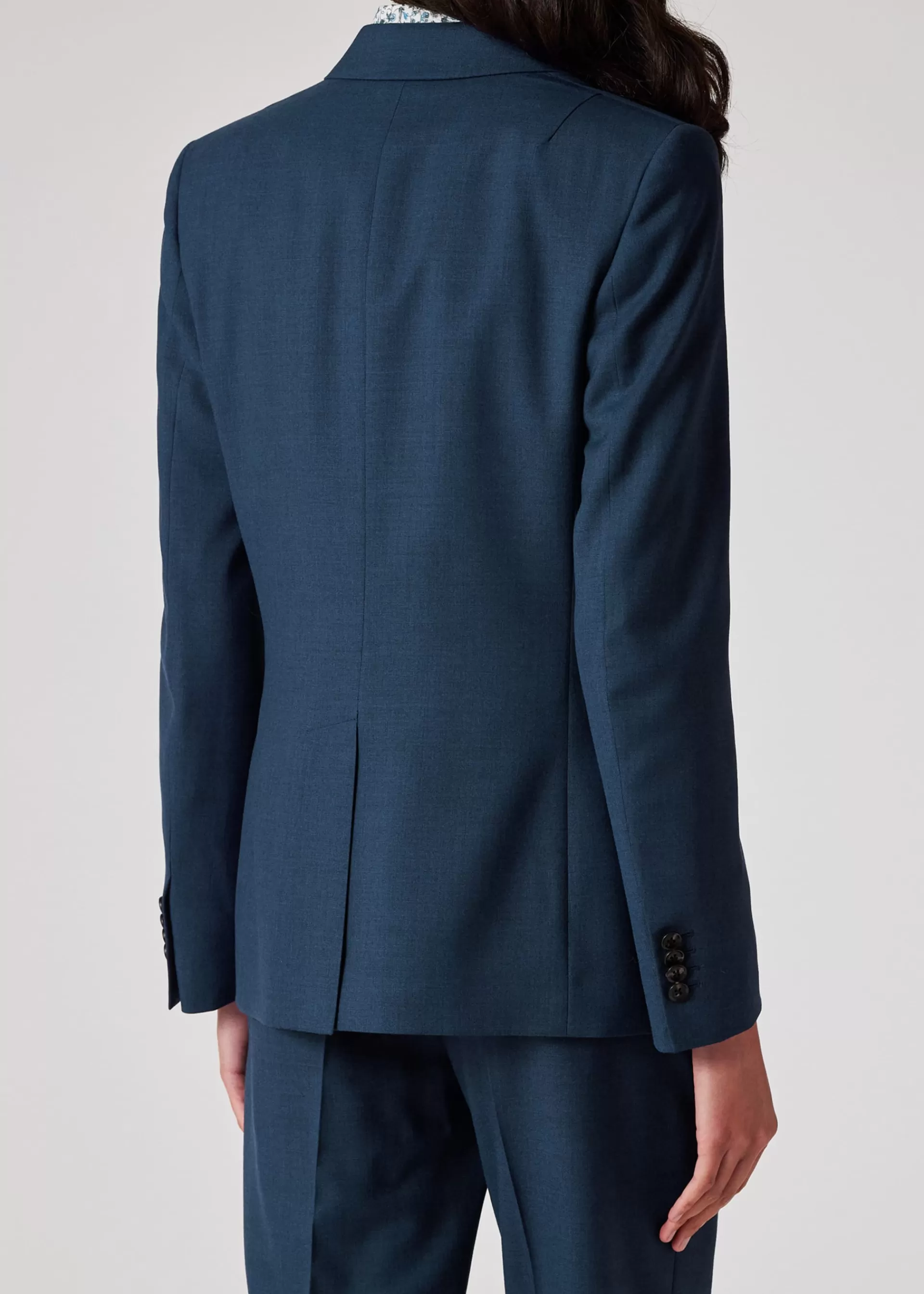 Women's A Suit To Travel In - Petrol Blue Wool Two-Button Blazer>Paul Smith Best