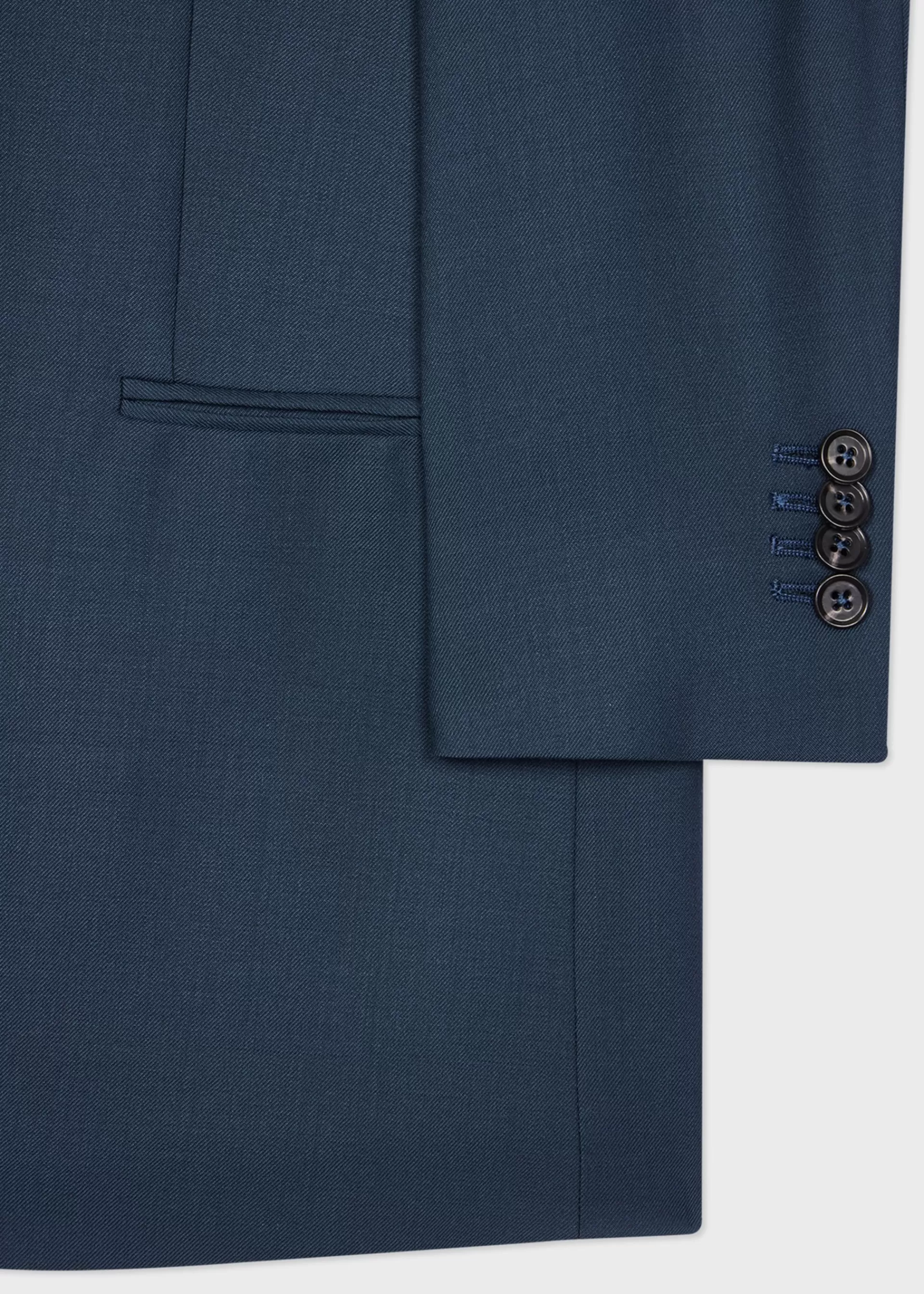 Women's A Suit To Travel In - Petrol Blue Wool Two-Button Blazer>Paul Smith Best