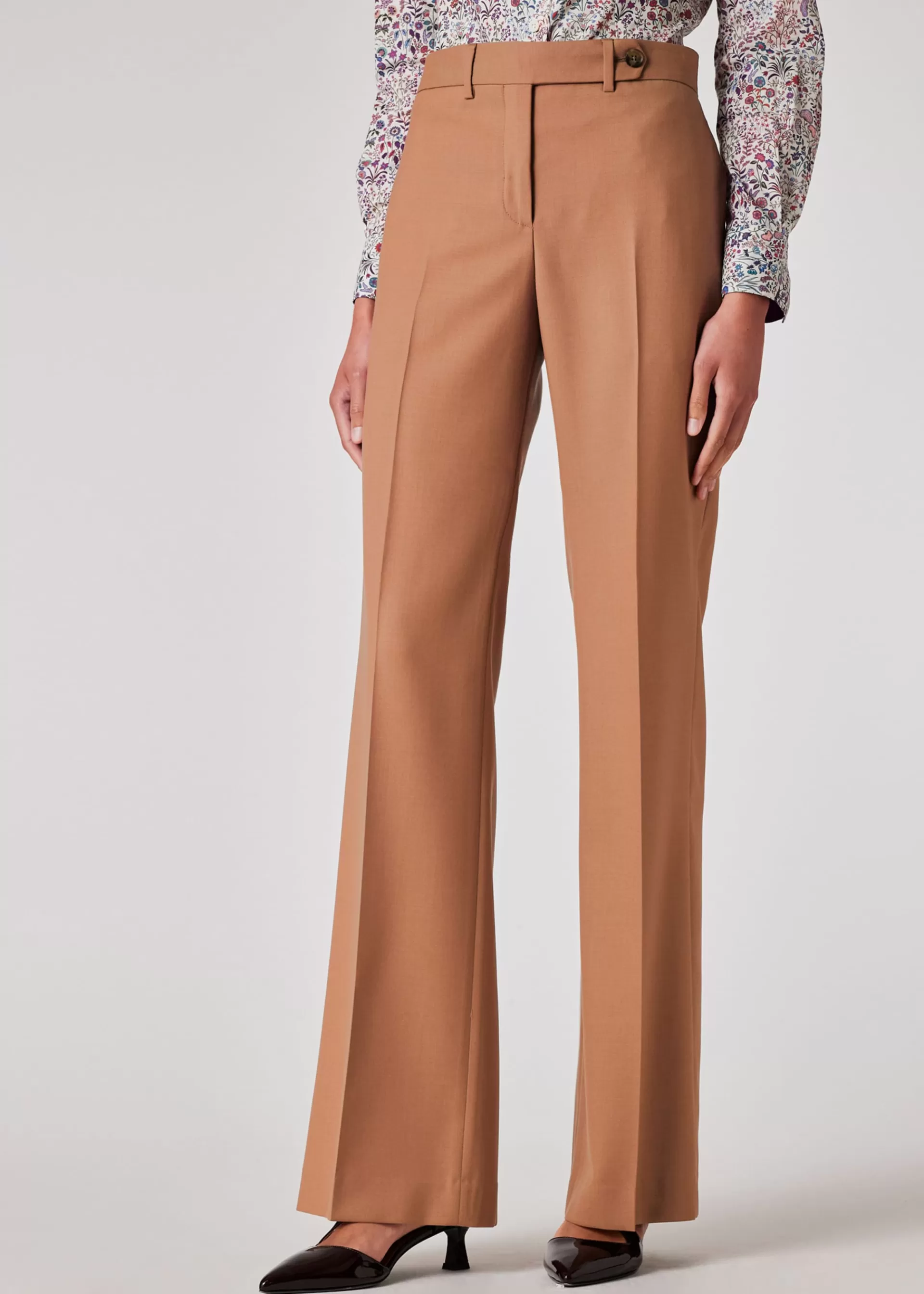 Women's 'A Suit To Travel In' - Wool Bootcut Trousers>Paul Smith Clearance