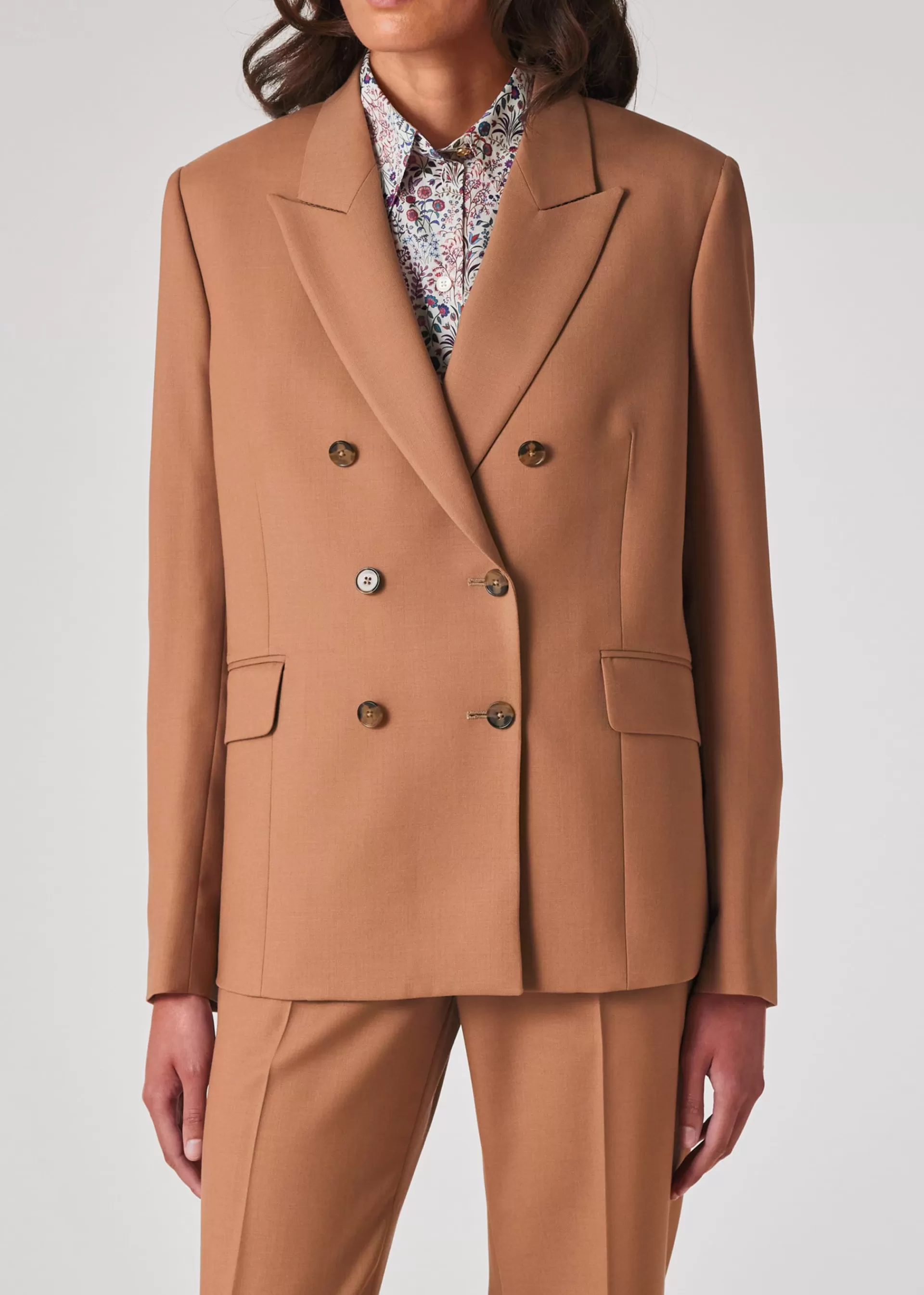 Women's A Suit To Travel In - Wool Double Breasted Blazer>Paul Smith Fashion