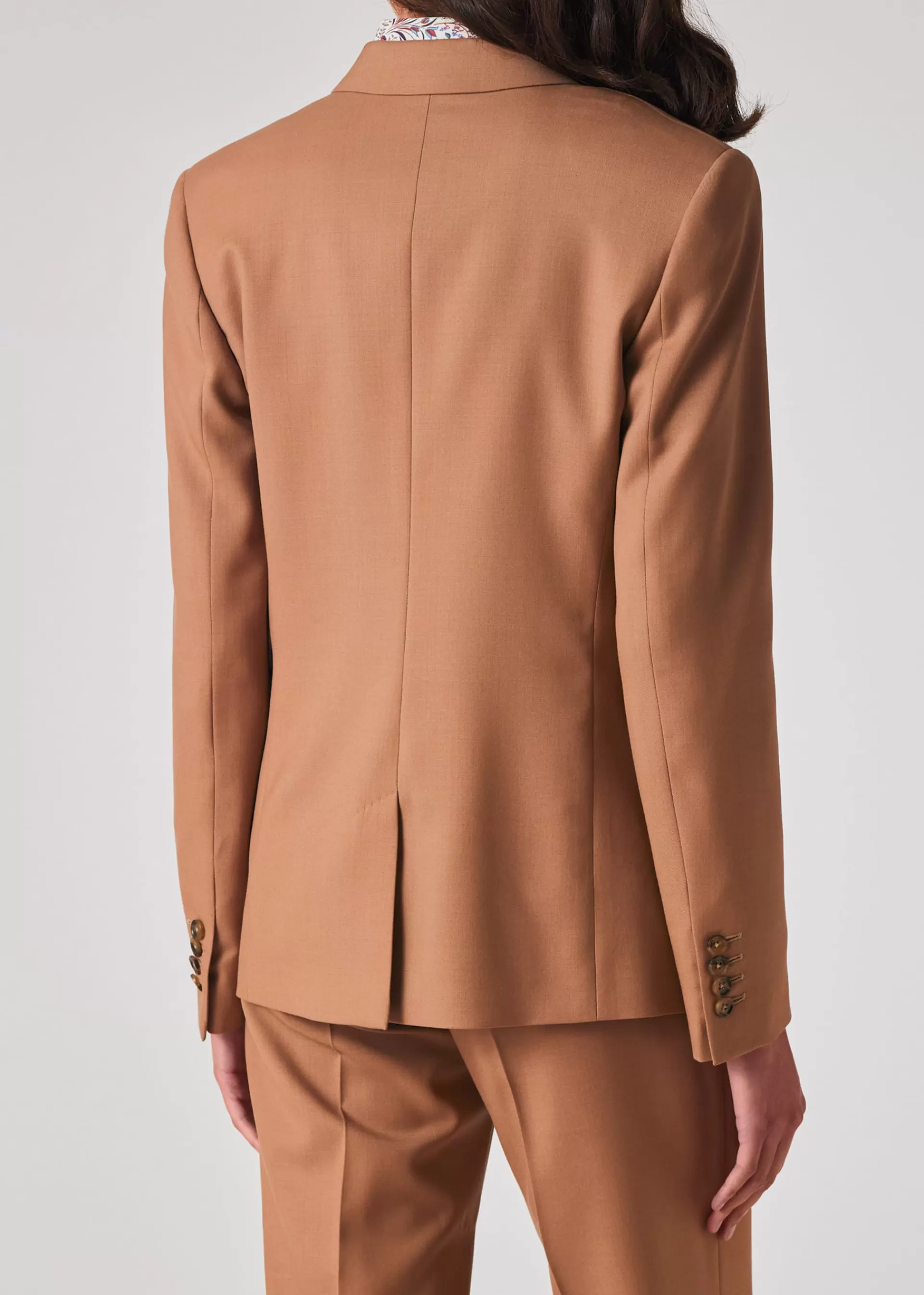 Women's 'A Suit To Travel In' - Taupe Wool Double Breasted Suit>Paul Smith Flash Sale